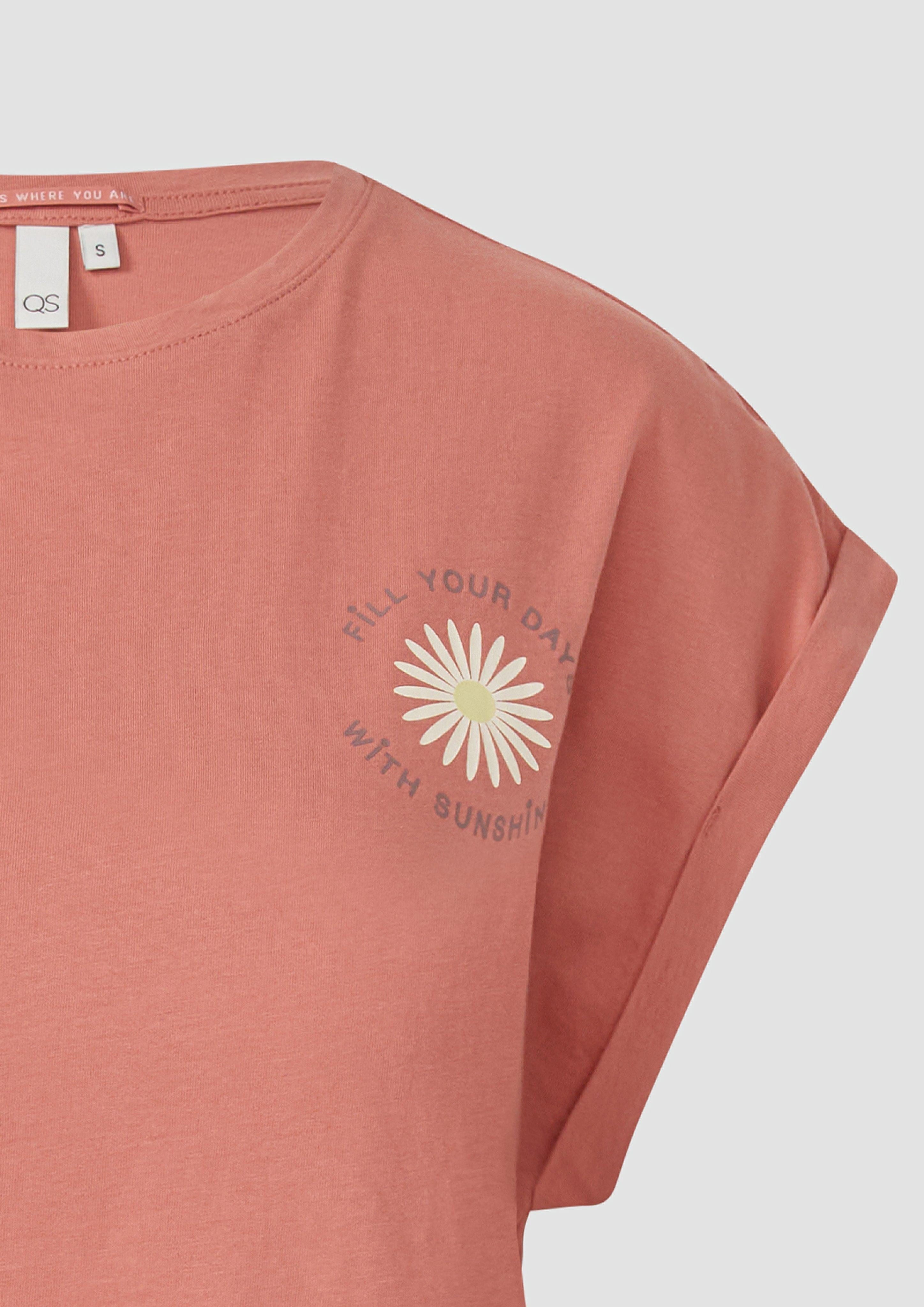 QS Kurzarmshirt Lockeres T- Shirt mit günstig online kaufen