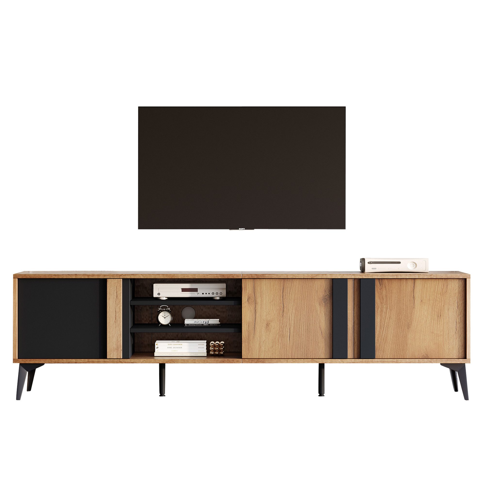 MODFU Lowboard Rustikales Braun-TV-Schrank (Fernsehtisch,TV-Board,TV-Stände günstig online kaufen