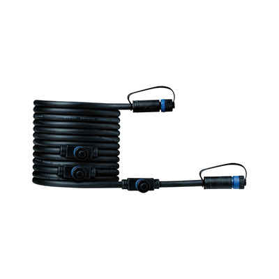 Paulmann LED Gartenstrahler Plug & Shine Kabel 5m 4 Ausgänge IP68 Schwarz, ohne Leuchtmittel