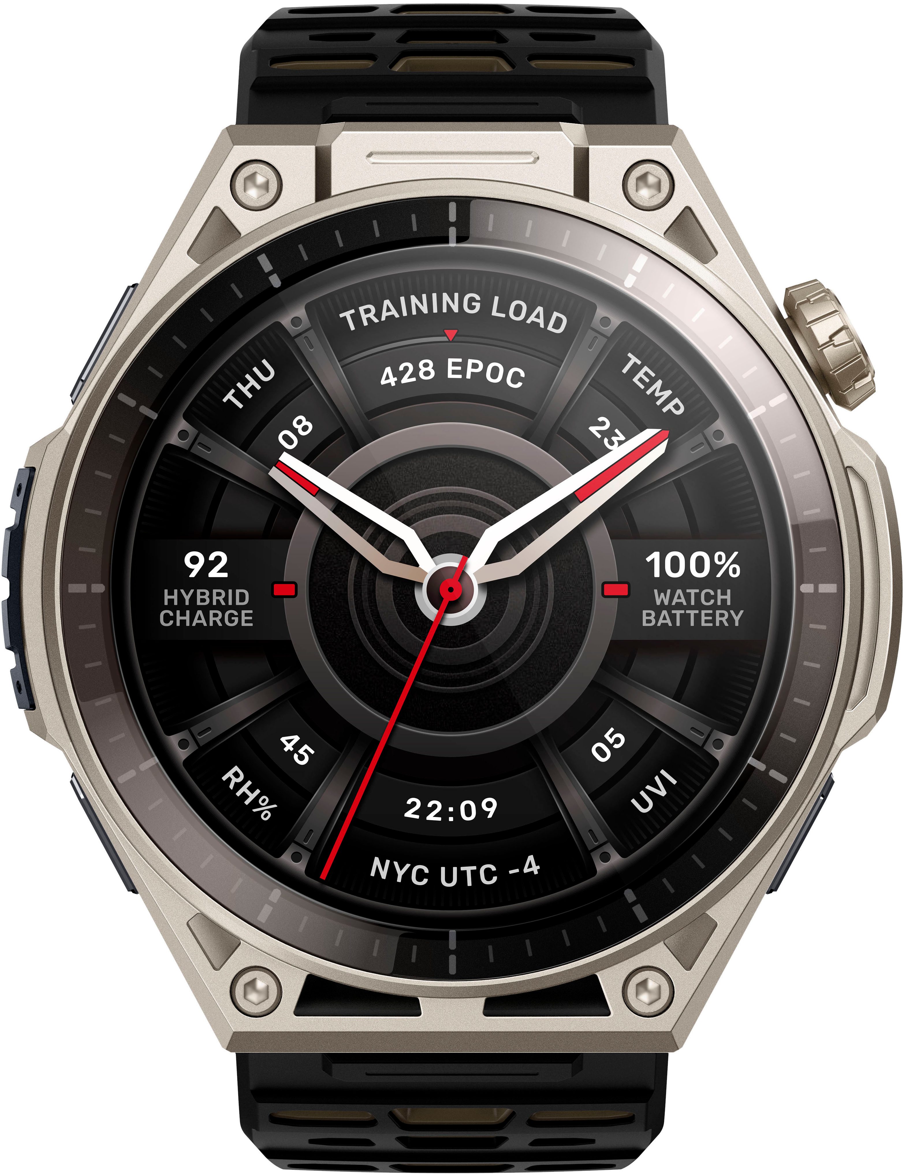 Amazfit Balance Ultra Smartwatch (Zepp OS 6), Hyrox Race Mode, Titangehäuse schwarz