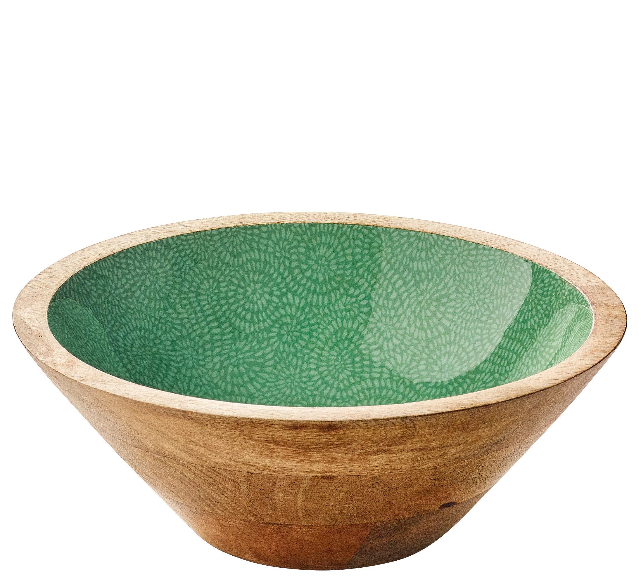 ZASSENHAUS Schüssel Schüssel Schale Obstschale Mangoholz Ø20 x 8cm ZASSENHAUS BRUSH GREEN, Material: Mangoholz