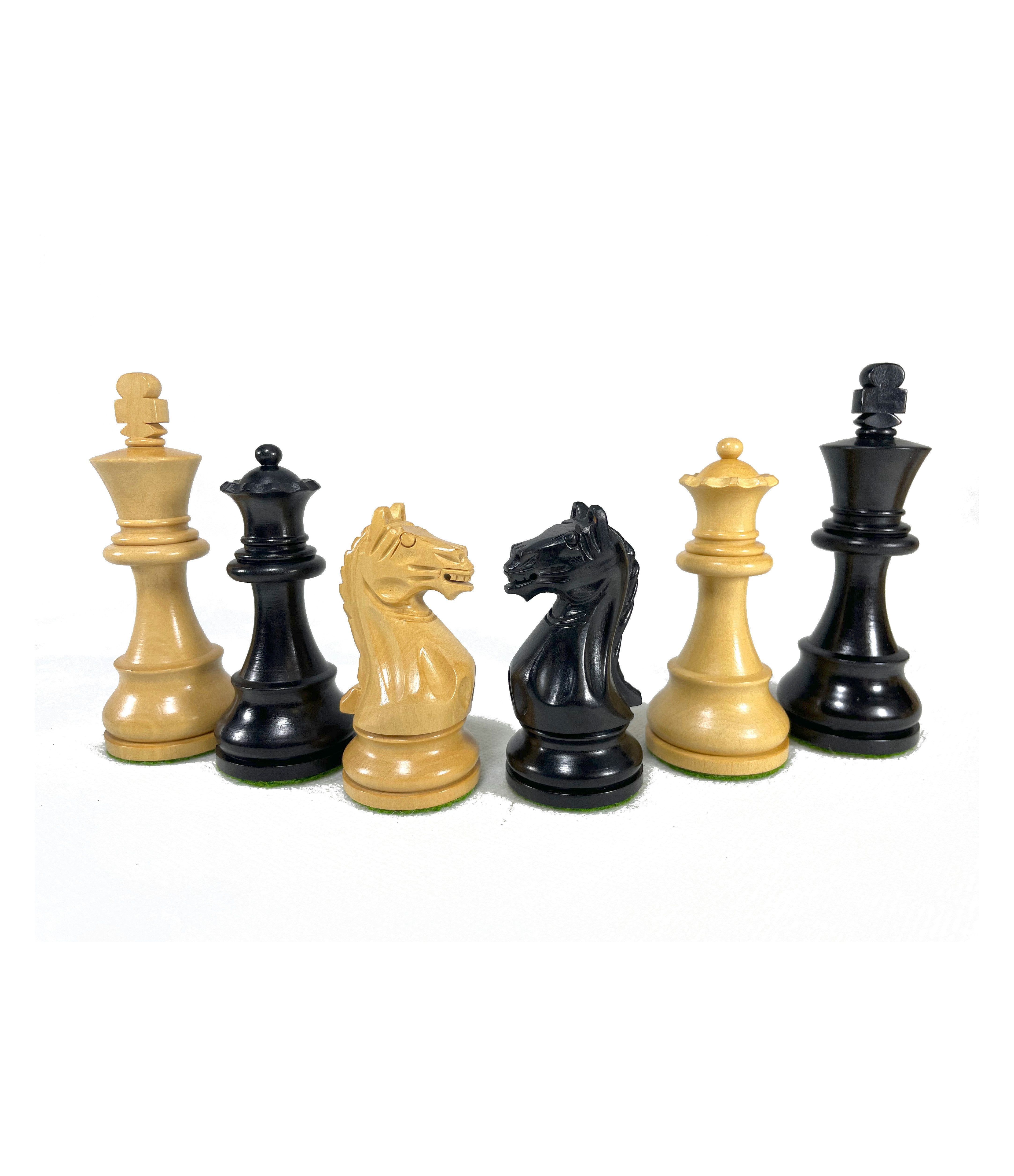 ROOGU Spiel Knight Supreme 3.1'' Schachfiguren Set Buchsbaum Handmade Indien
