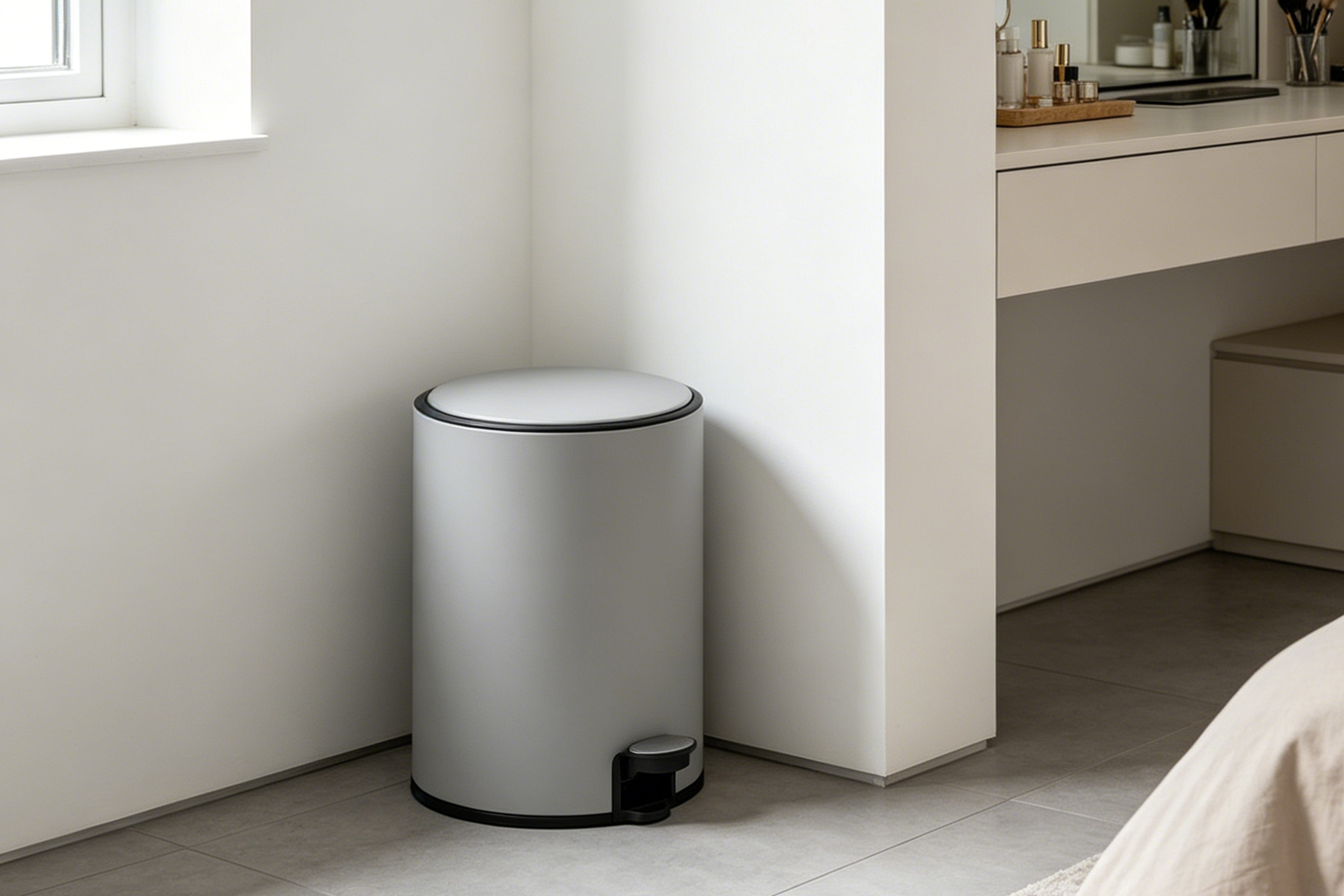 OTTO home Mülleimer Lennu, Soft Close, versteckter Griff, moderner Treteimer für Küche oder Bad, Abfalleimer mit Deckel