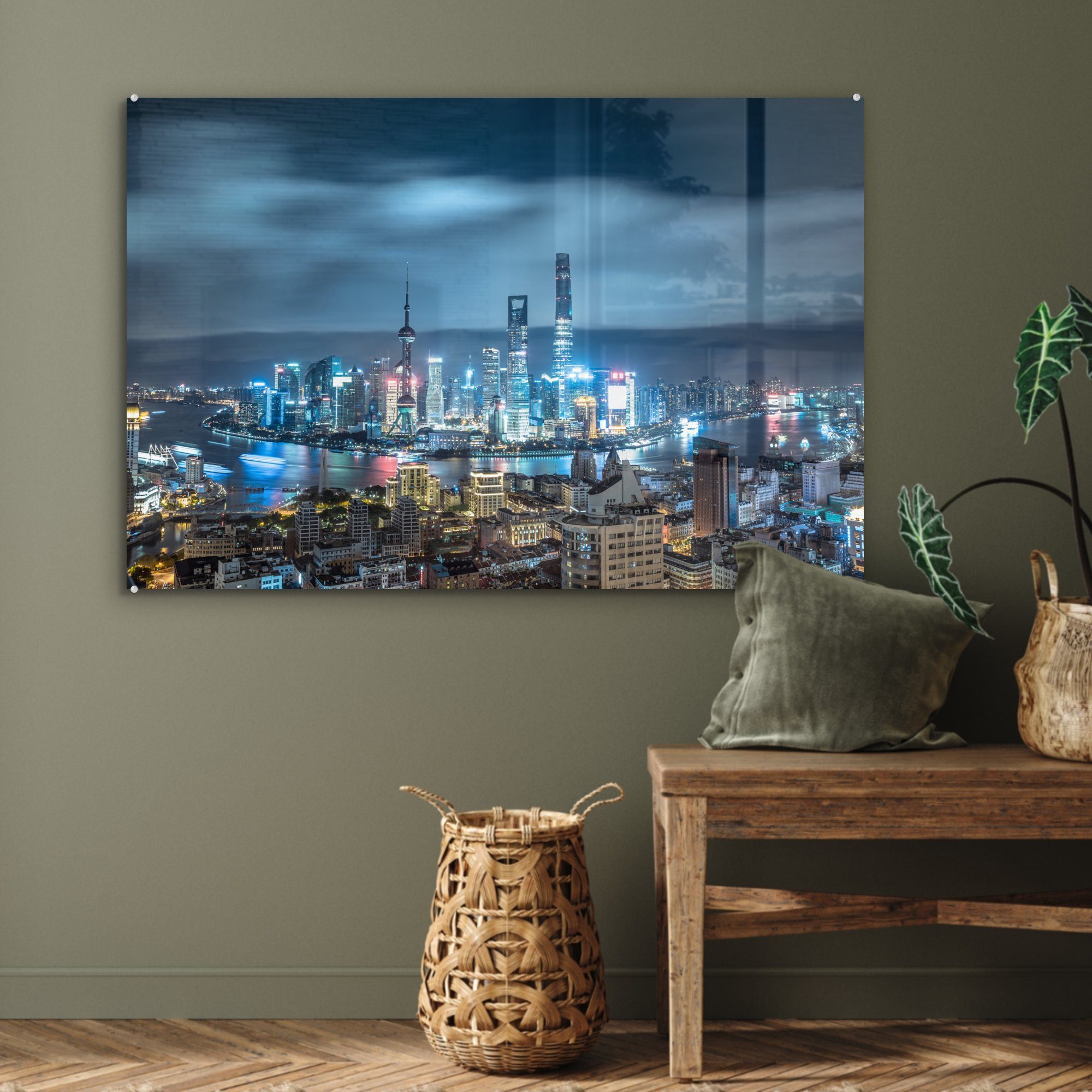 (1 Acrylglasbilder Acrylglasbild Mao-Turm Schlafzimmer Wohnzimmer Shanghai, Jin & in St), MuchoWow