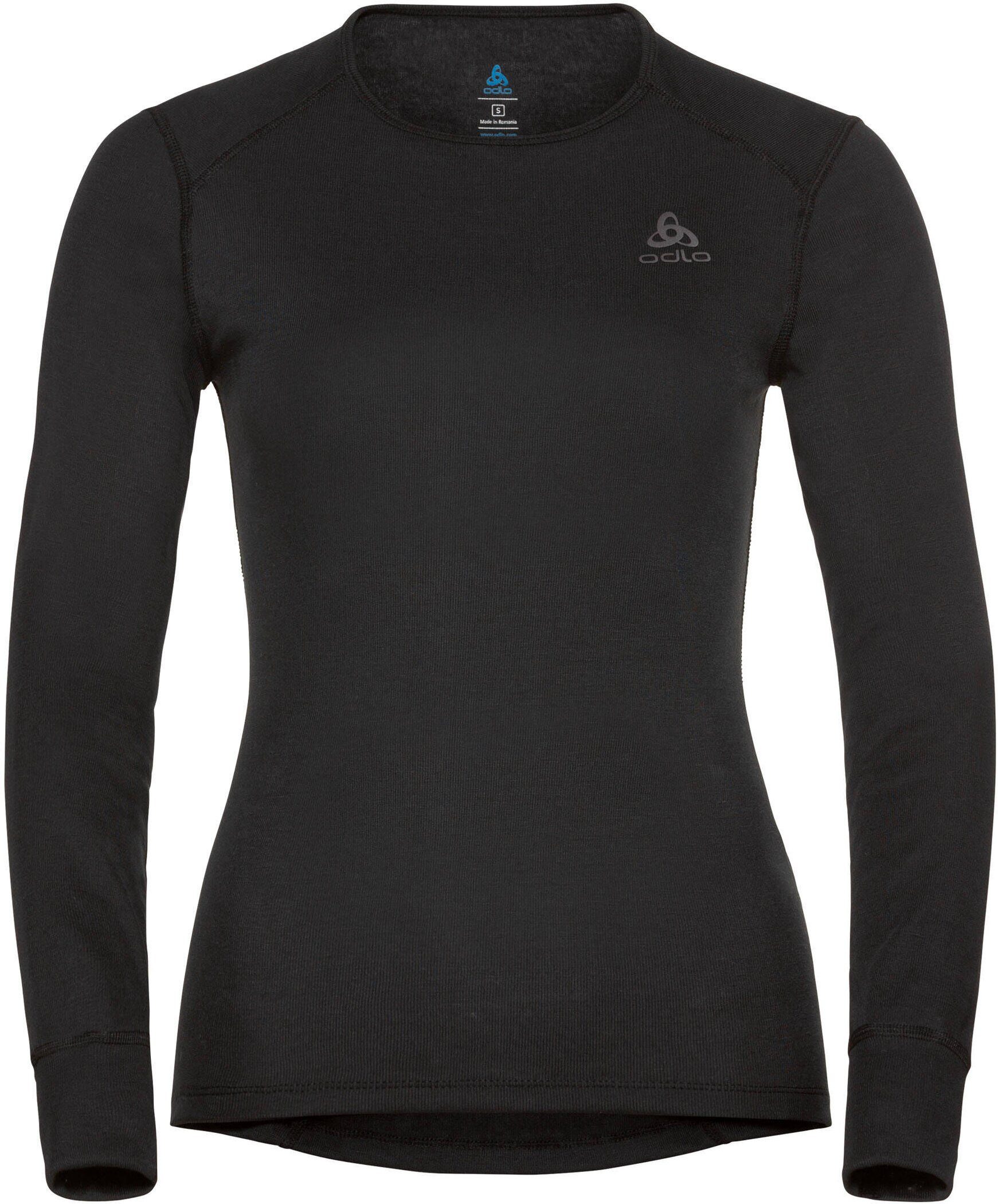 Odlo Funktionsshirt BL TOP crew neck l/s-ACTIVE WARM mit Rundhalsausschnitt, langärmlig, schnell trocknend, atmungsaktiv