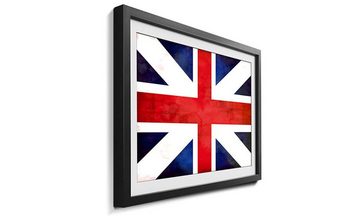 WandbilderXXL Bild mit Rahmen England, Flagge, Wandbild, in 4 Größen erhältlich