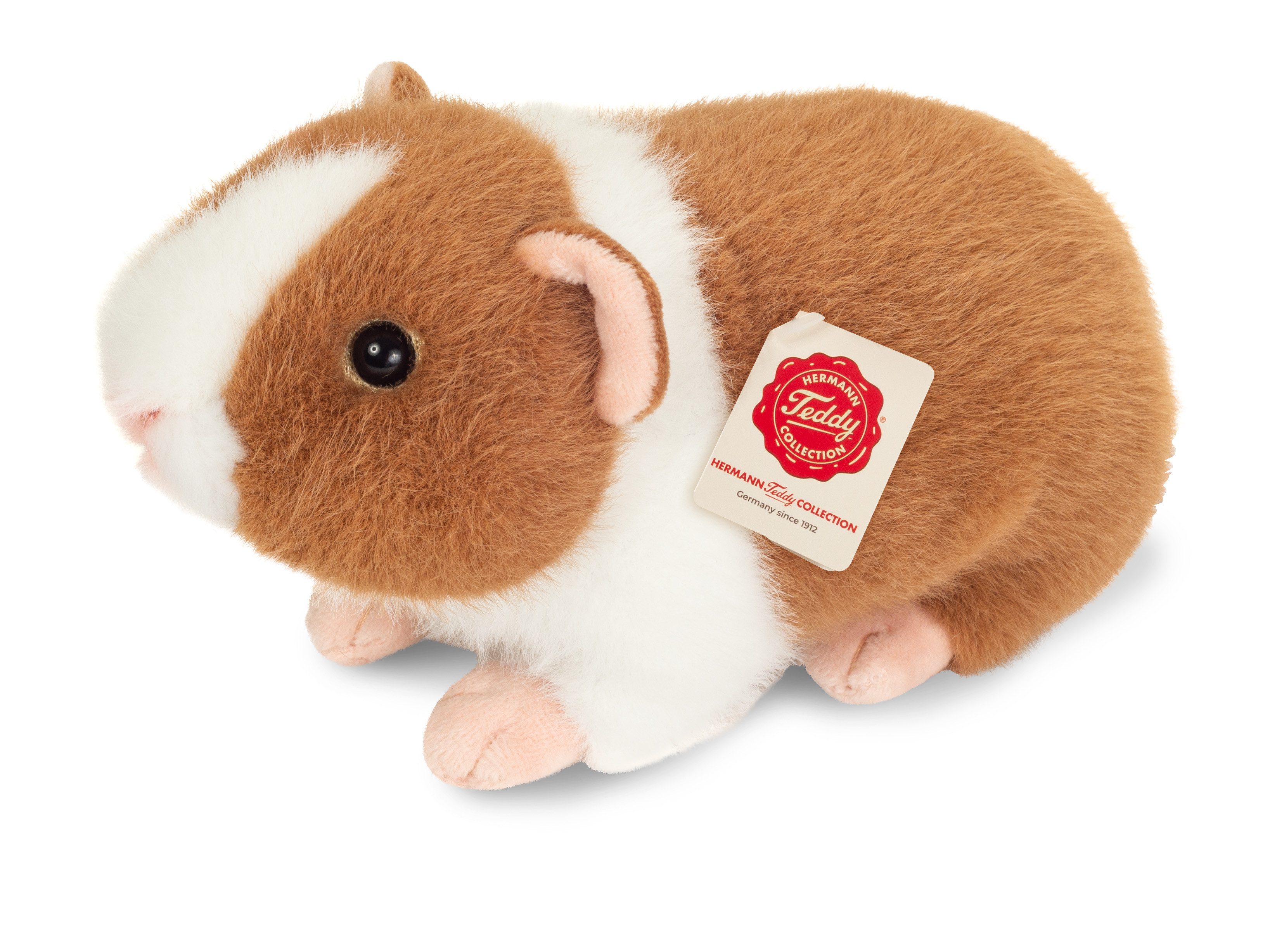 Teddy Hermann® Kuscheltier Meerschweinchen, hellbraun-weiß, 19 cm, zum Teil aus recyceltem Material