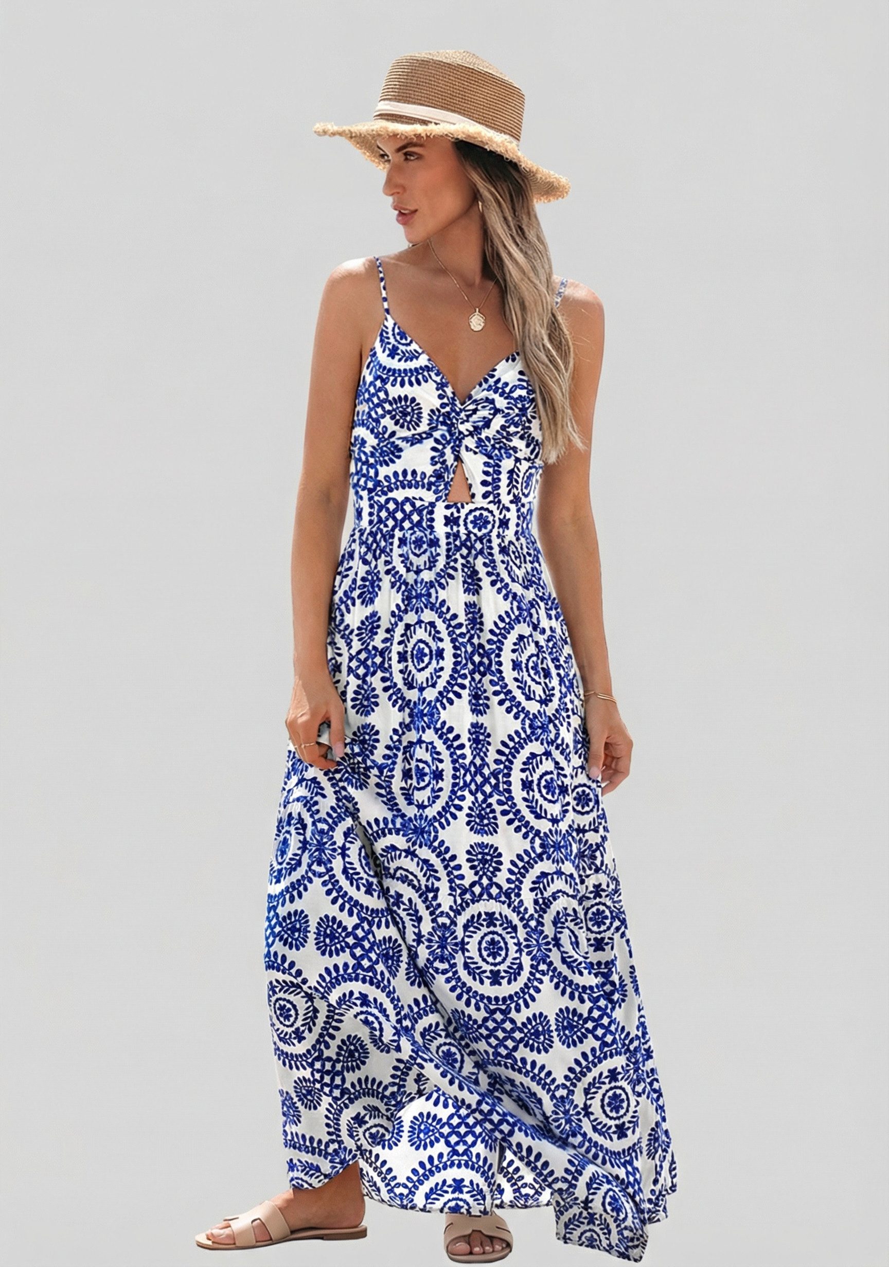 Cupshe Druckkleid Verdrehtes Kleid mit Ausschnitt günstig online kaufen