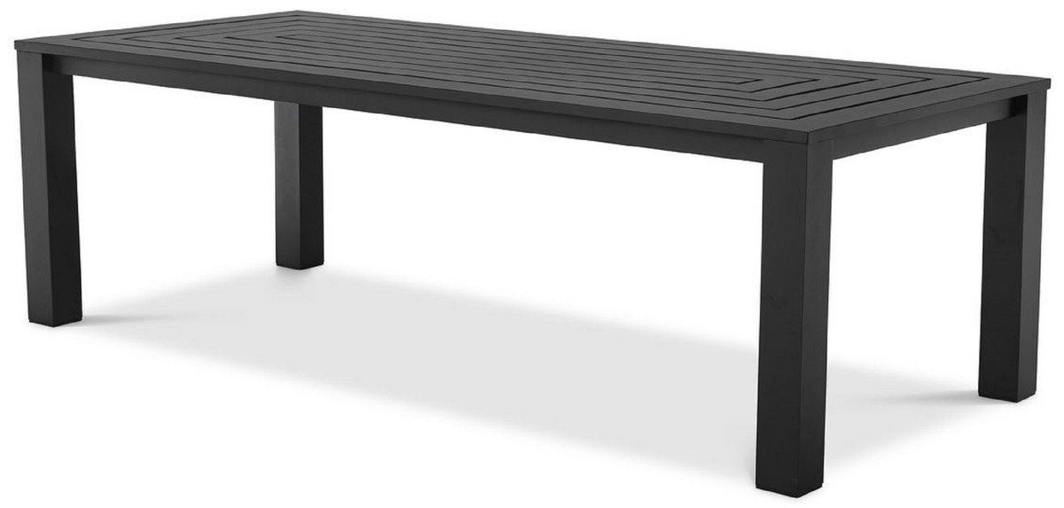 Casa Padrino Esstisch Luxus Esstisch Schwarz 240 x 105 x H. 74,5 cm