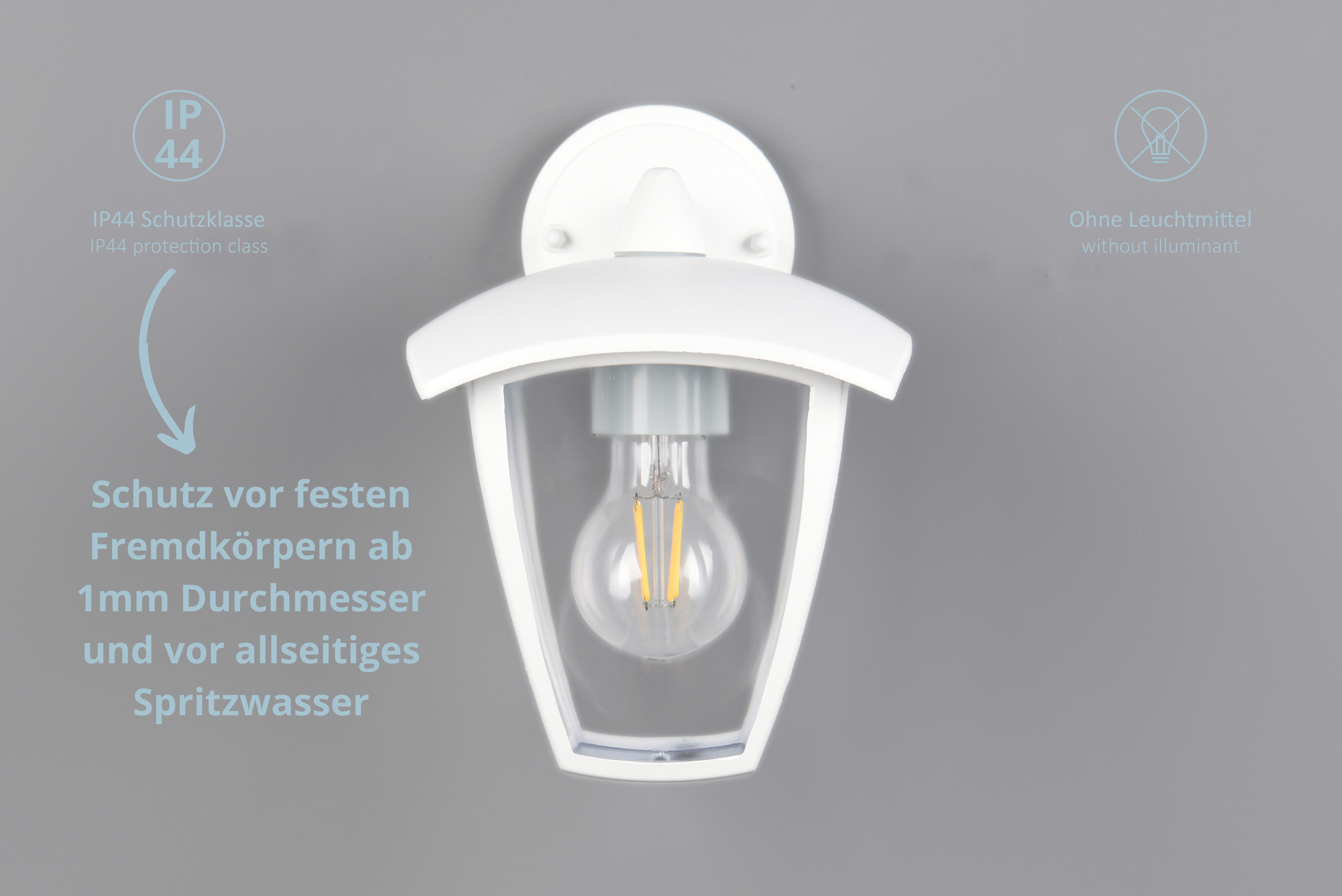 lightling Außen-Wandleuchte Vera, ohne Leuchtmittel, hochwertiges Druckguss-Aluminium, IP44 Schutz