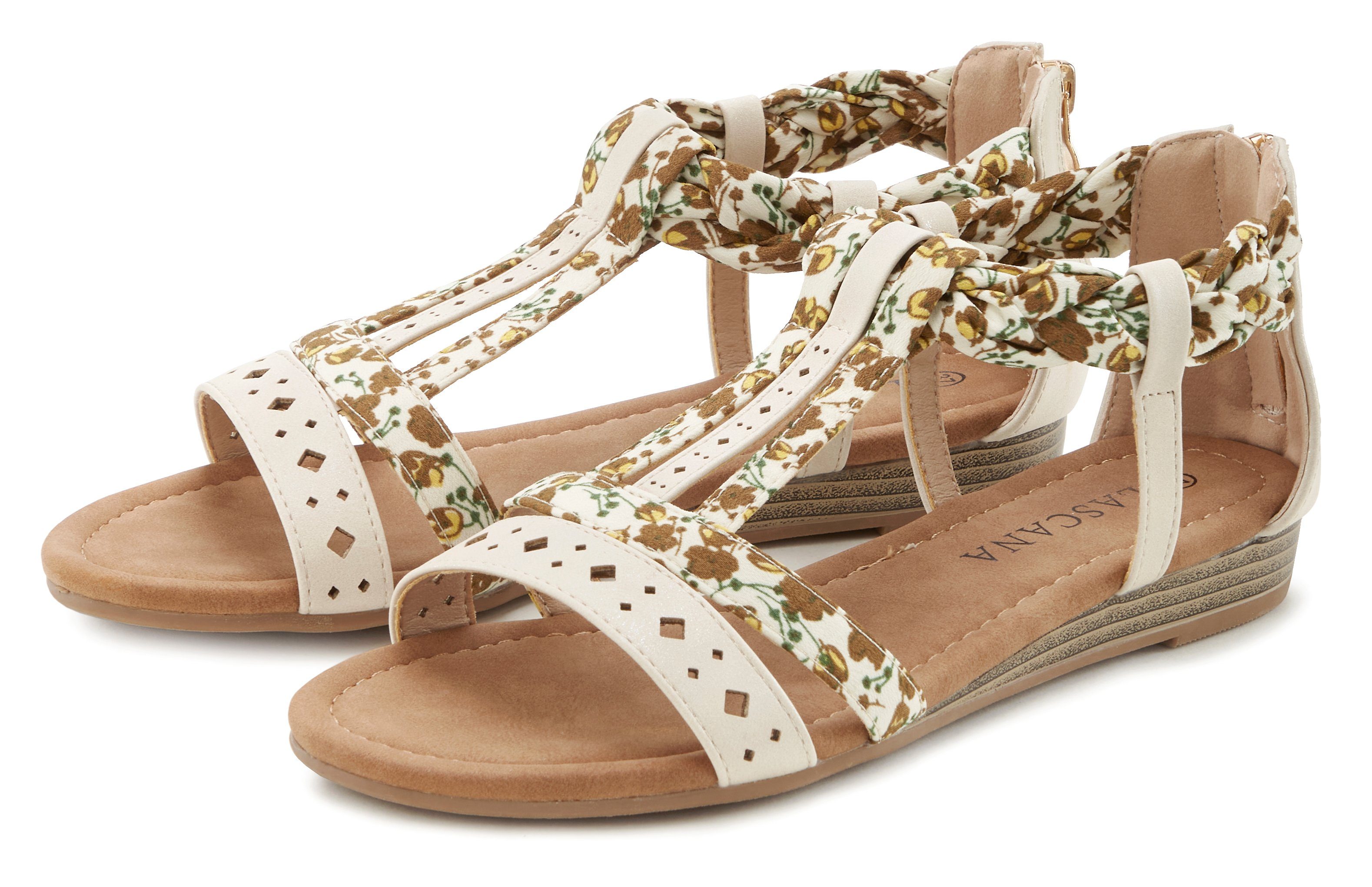 LASCANA Sandale Sandalette, Sommerschuh mit Riemchen im Festival-Look VEGAN