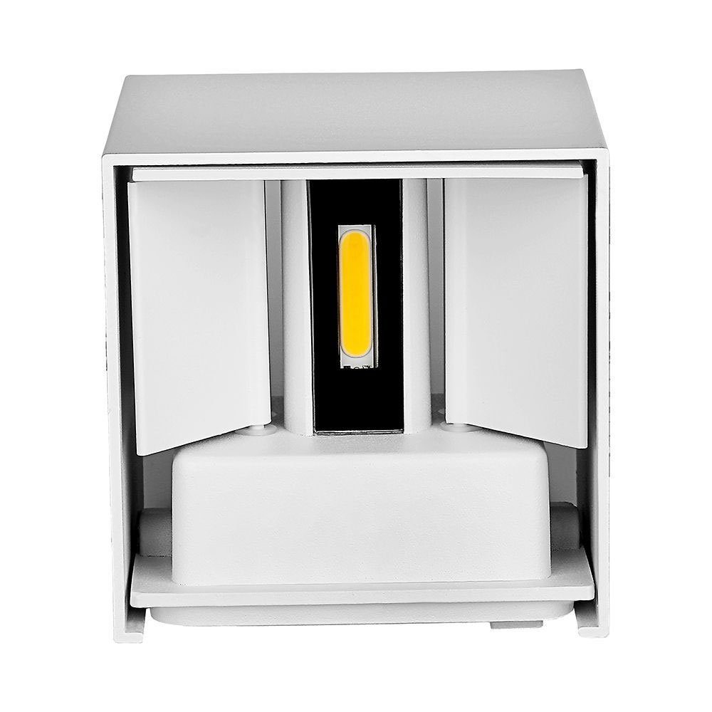 Hauswandleuchte Alu LED-Leuchtmittel Außen-Wandleuchte, LED Neutralweiß, 10 weiß L Wandlampe quadratisch Up&Down V-TAC verbaut, cm fest