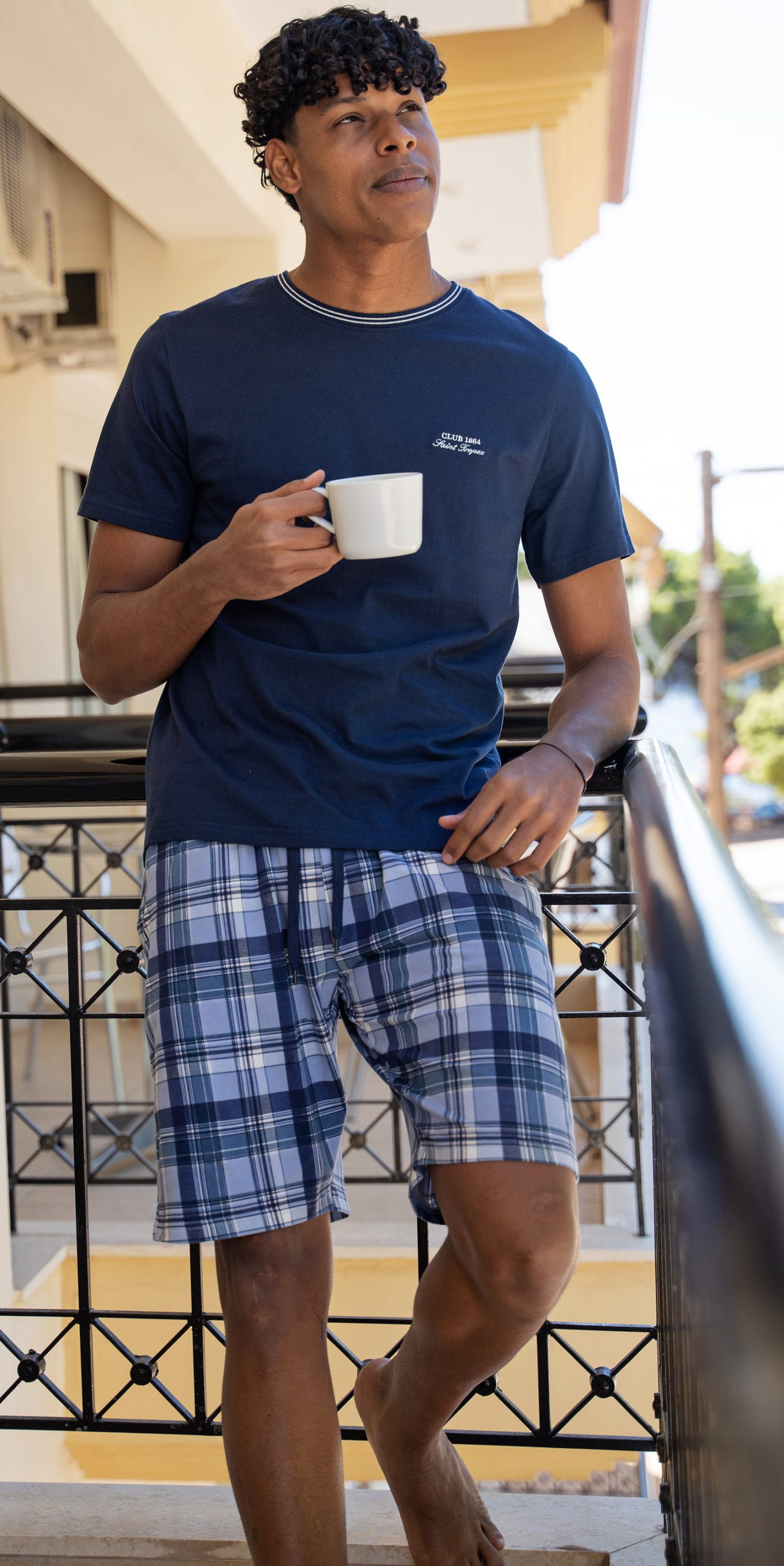 Phil & Co. Pyjamashorts Kurze Herren Pyjamahose (1-tlg) Modisches Design günstig online kaufen