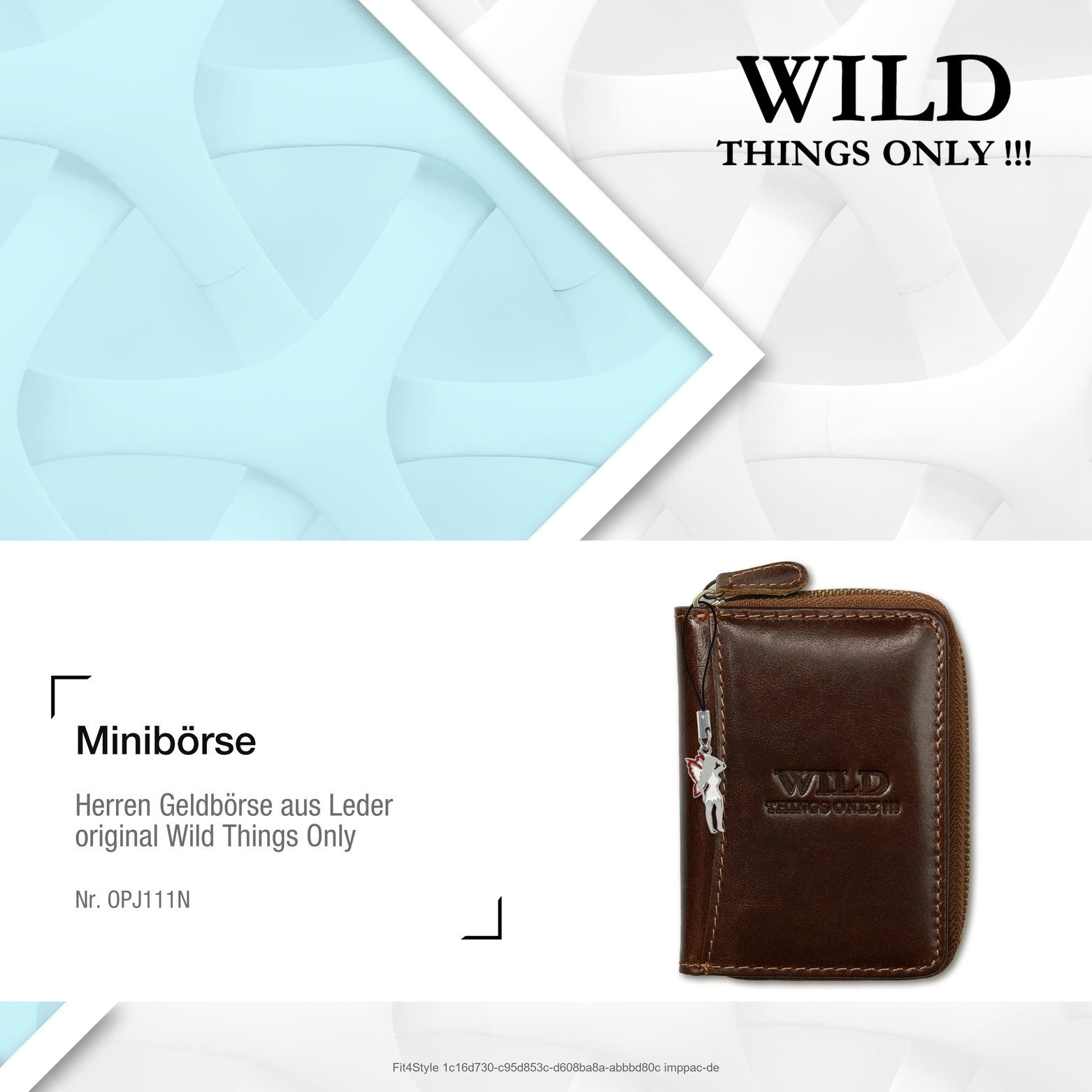 Wild 8cm (Minibörse, Breite braun Wild Echtleder aus Things Damen in Geldbörse RFID Blocker ca. Things Minibörse Geldbörse !!! braun, Only Minibörse), Herren,