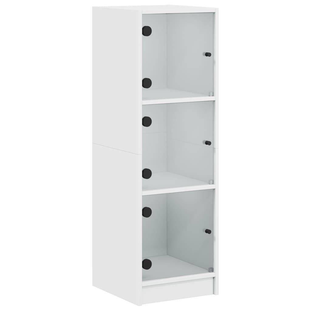 vidaXL Highboard Highboard mit Glastüren Weiß günstig online kaufen