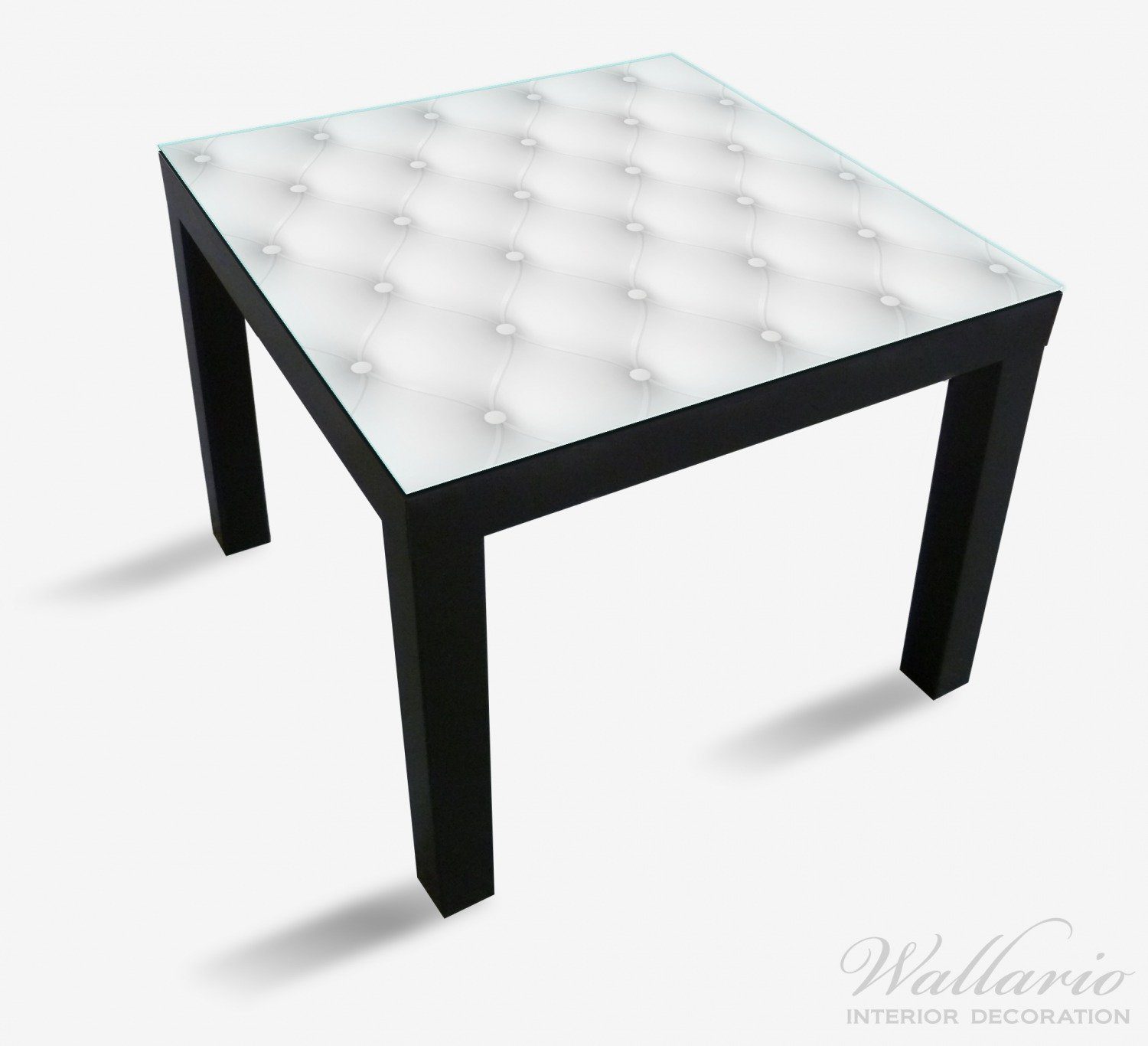 Weiße für Ledertür (1 Wallario Ikea Tisch geeignet Tischplatte St), Lack