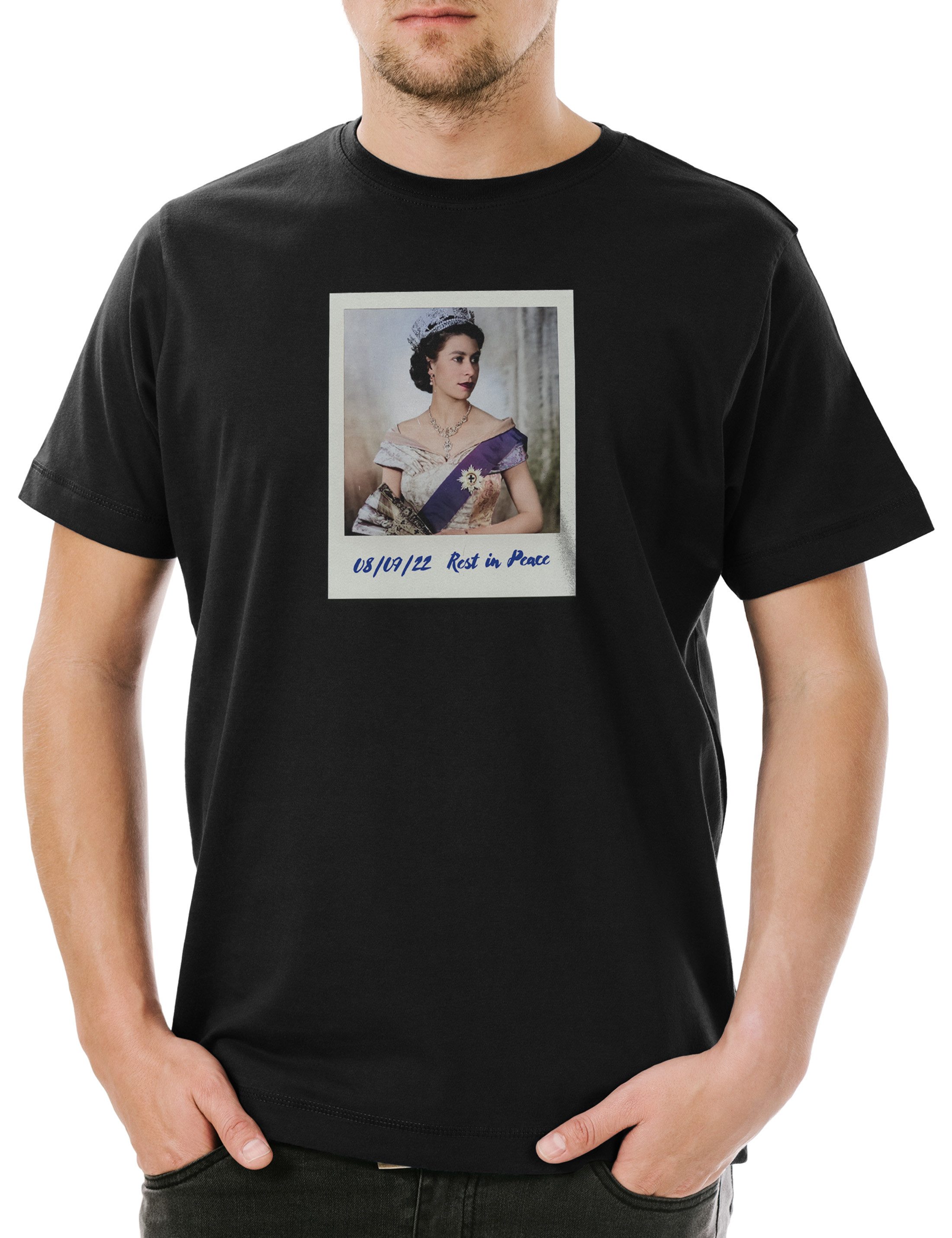 Print-Shirt Queen Elizabeth Portrait II Herren T-Shirt The KöniginGreat England UK