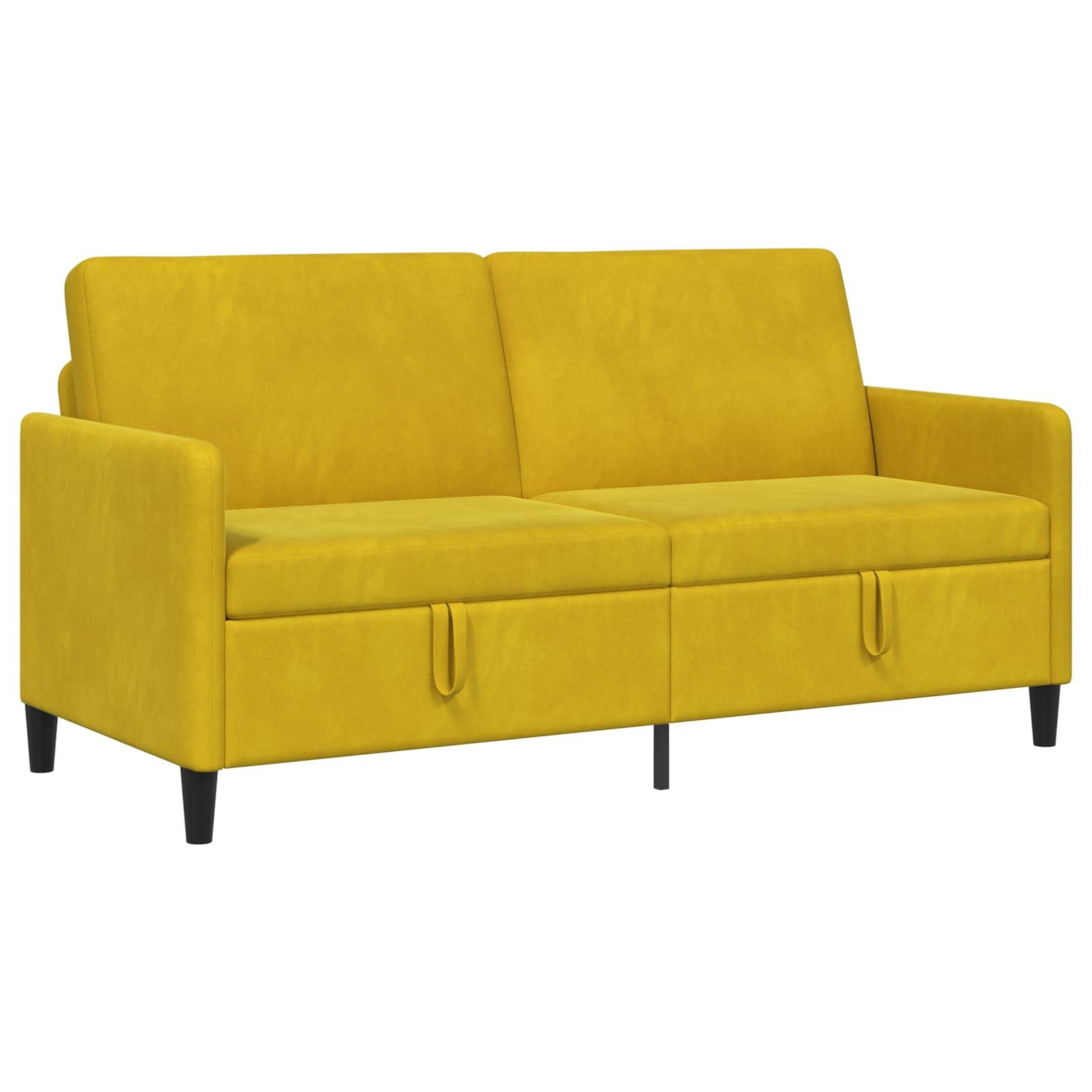 Sofa Sofa mit Stauraum Gelb 172 x 78 x 87 cm Polyester