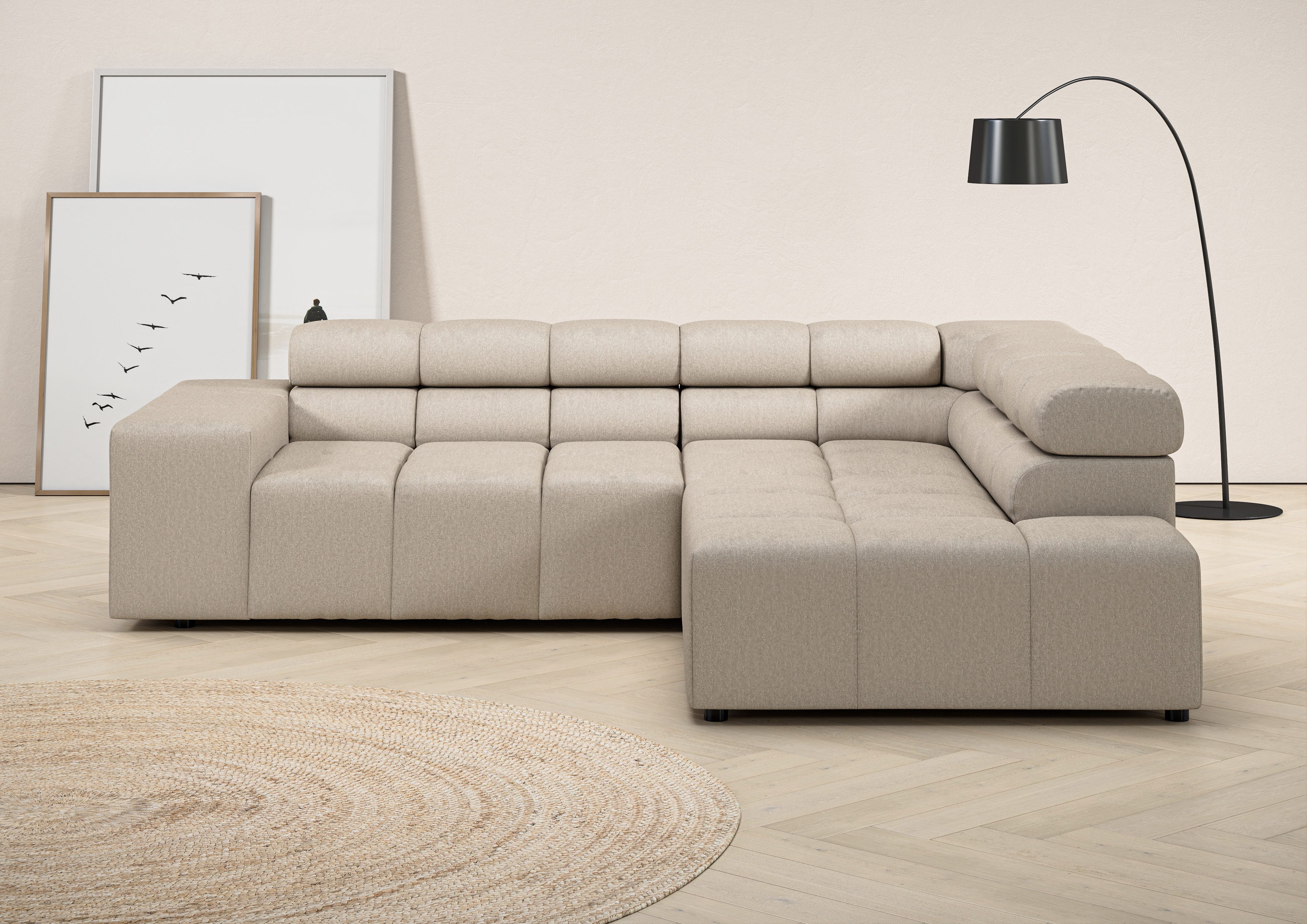 INOSIGN Ecksofa Ancona, incl. Kopfteilverstellung + günstig online kaufen