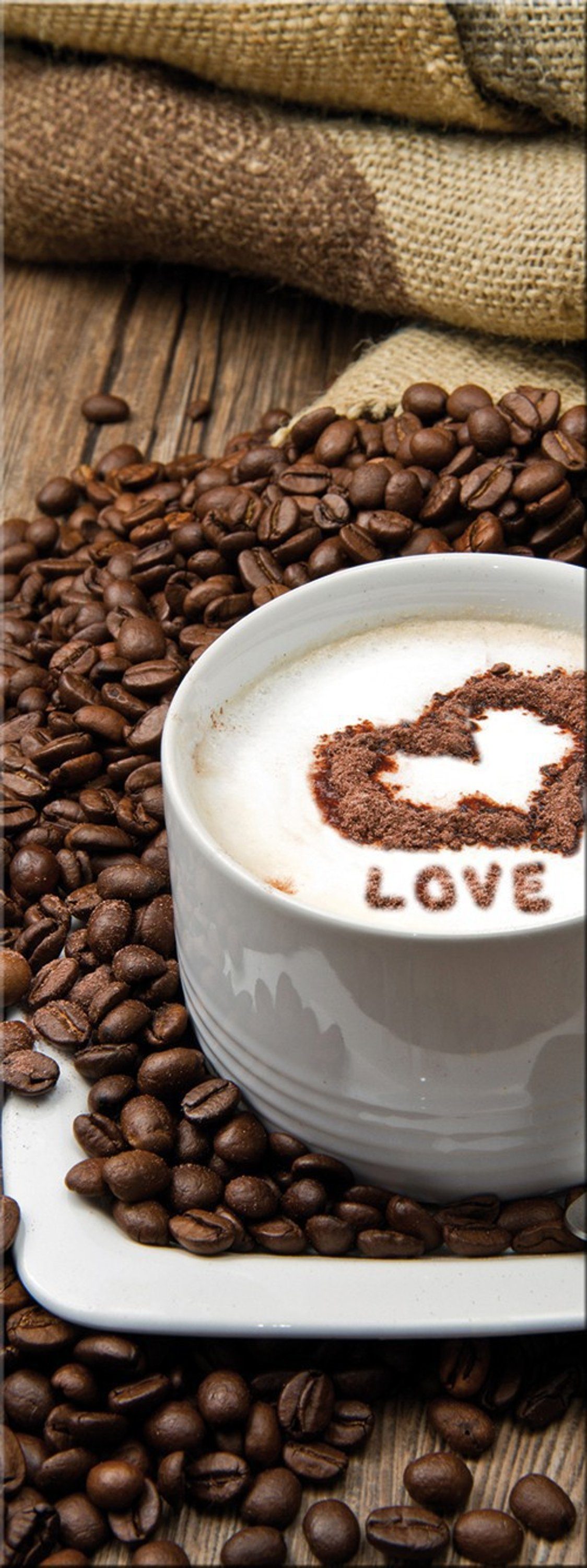 artissimo Glasbild Glasbild 30x80cm Bild aus Glas Küche Küchenbild Kaffee h günstig online kaufen