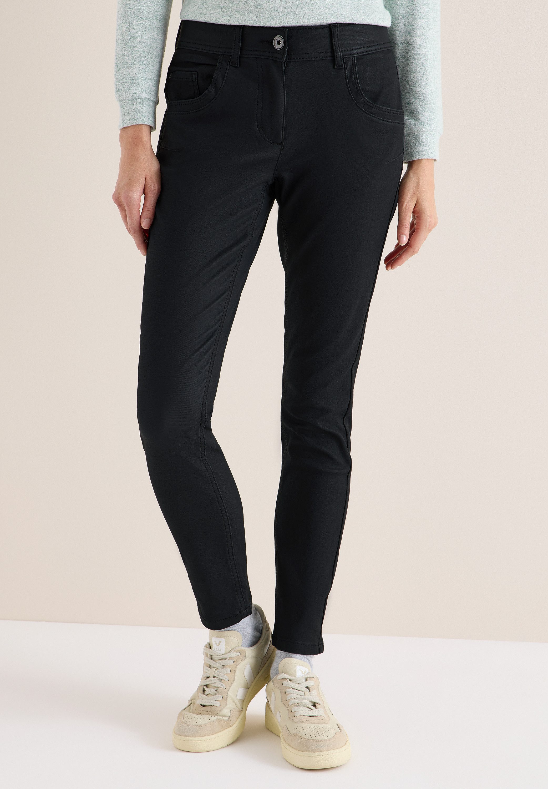 CECIL 5-Pocket-Hose mit leichtem Glanz