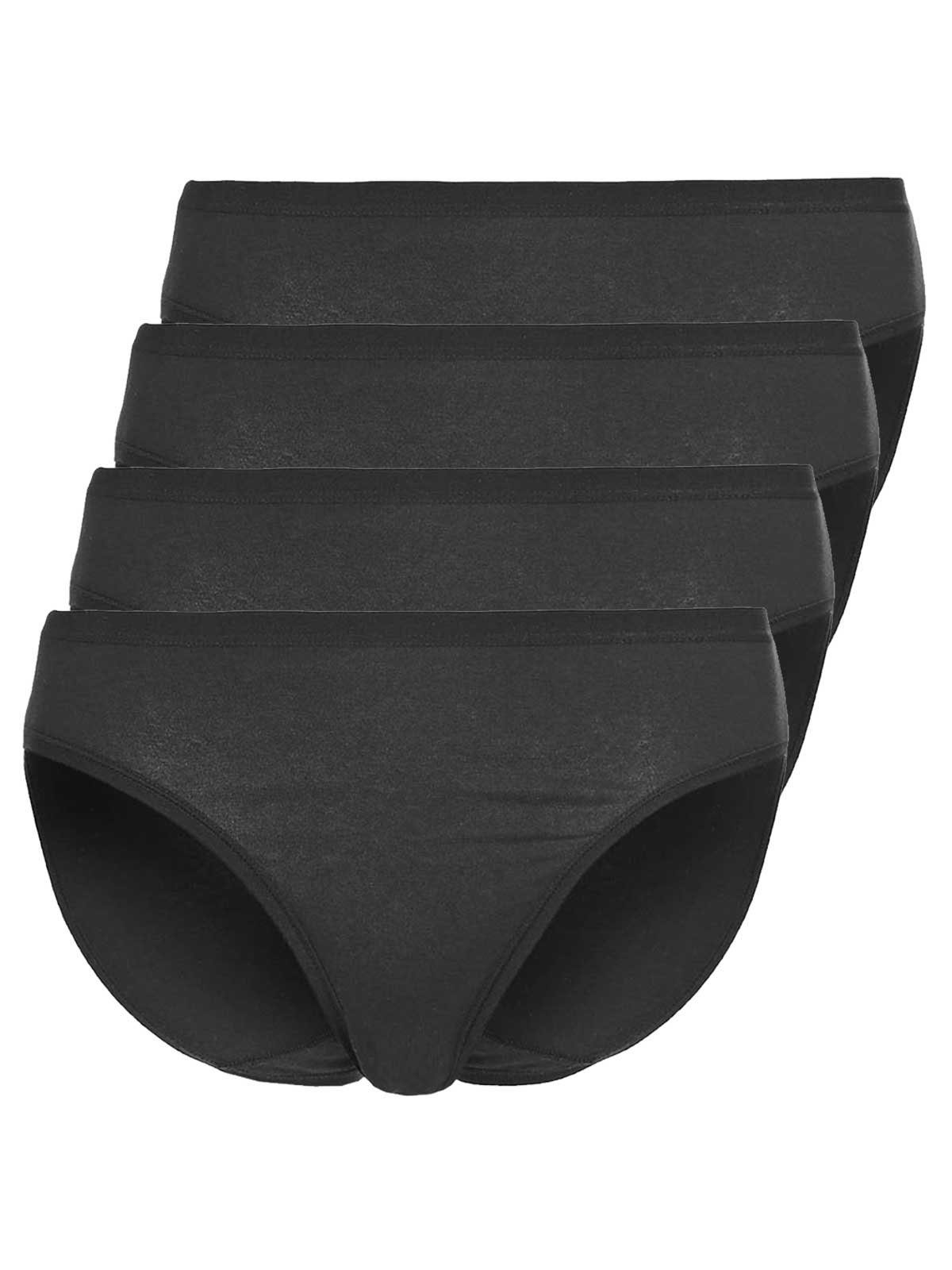 CASUAL Mini Zwickel (Spar-Set, Sassa 4xschwarz 4-St) Bikinislip 4er Slip Sparpack COMFORT