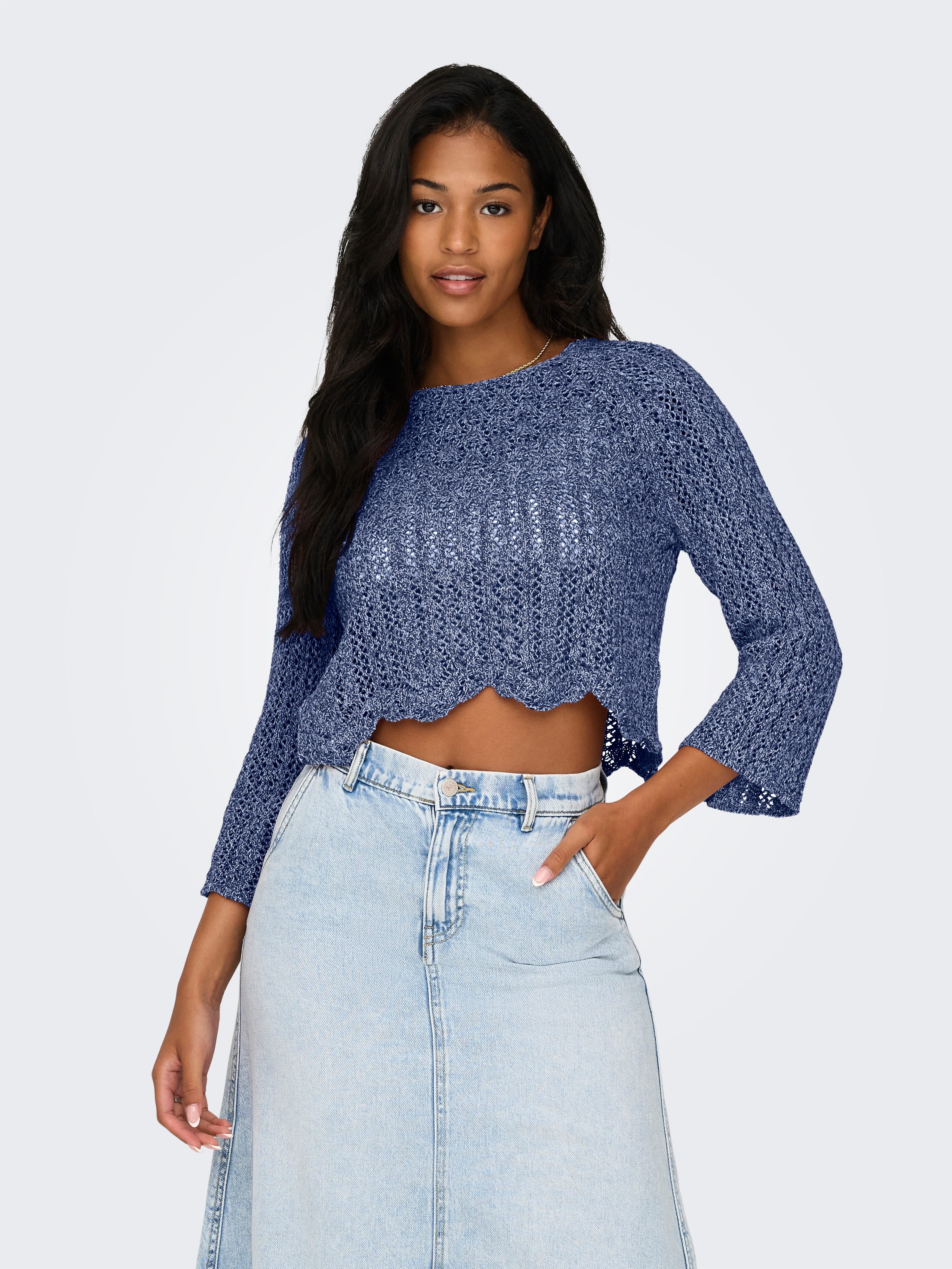 ONLY Rundhalspullover ONLNOLA LIFE 3/4 PULLOVER KNT NOOS