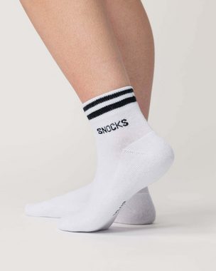 SNOCKS Sneakersocken kurze Socken für Herren & Damen (4-Paar) halbhoch und mit verstärkter Sohle, aus Bio-Baumwolle