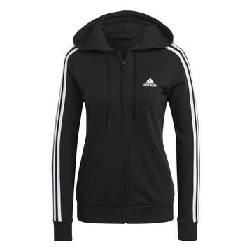 adidas Sportswear Kapuzensweatshirt W 3S FT FZ HD,BLACK/WHITE weiss-schwarz-pink