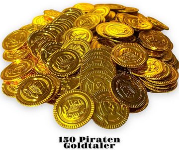 Palandi Schatzkiste Goldtaler Goldmünzen für Schatzsuche 150 Stück (150 St)
