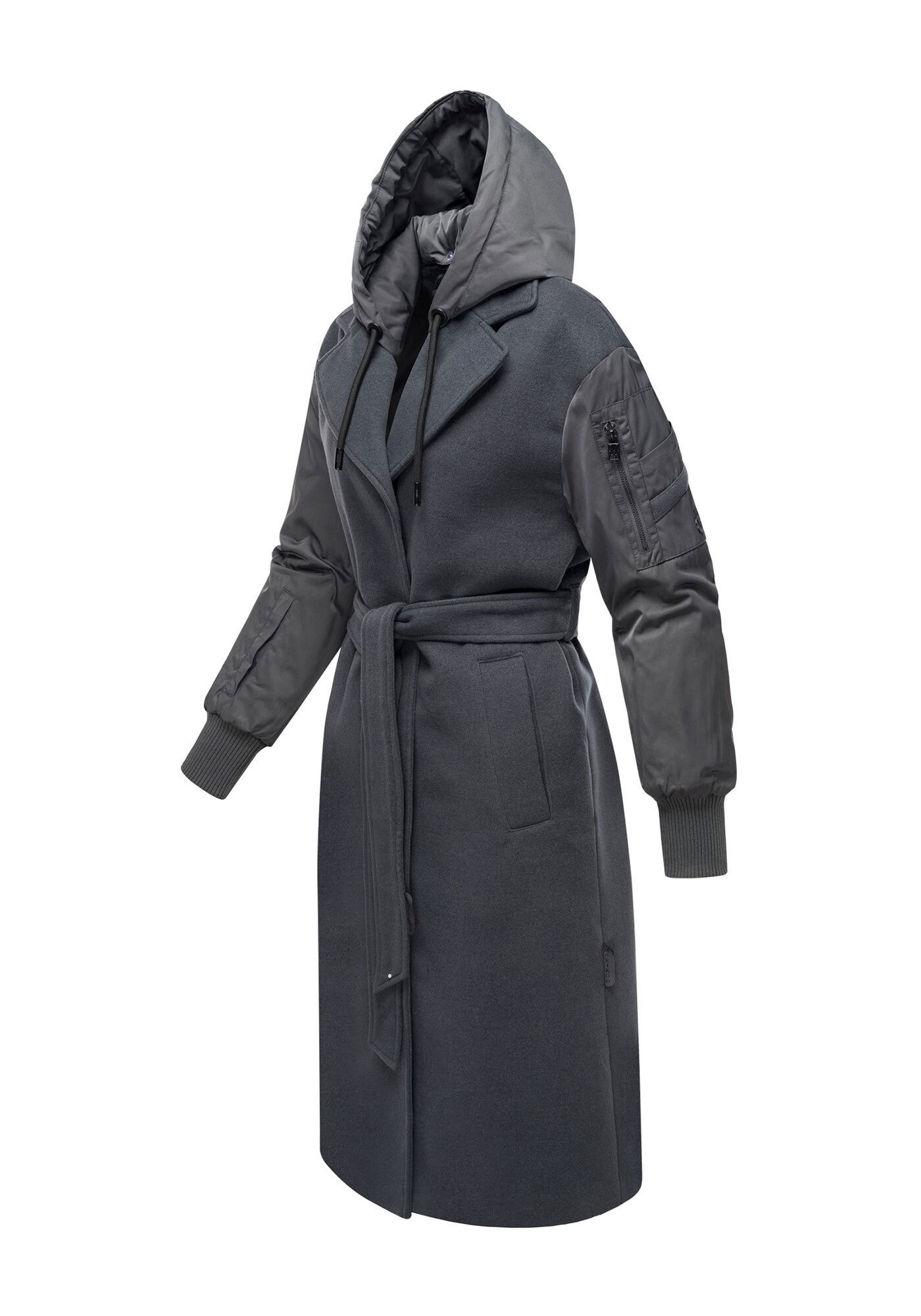 Marikoo Winterjacke Tjadee Langer Wickelmantel