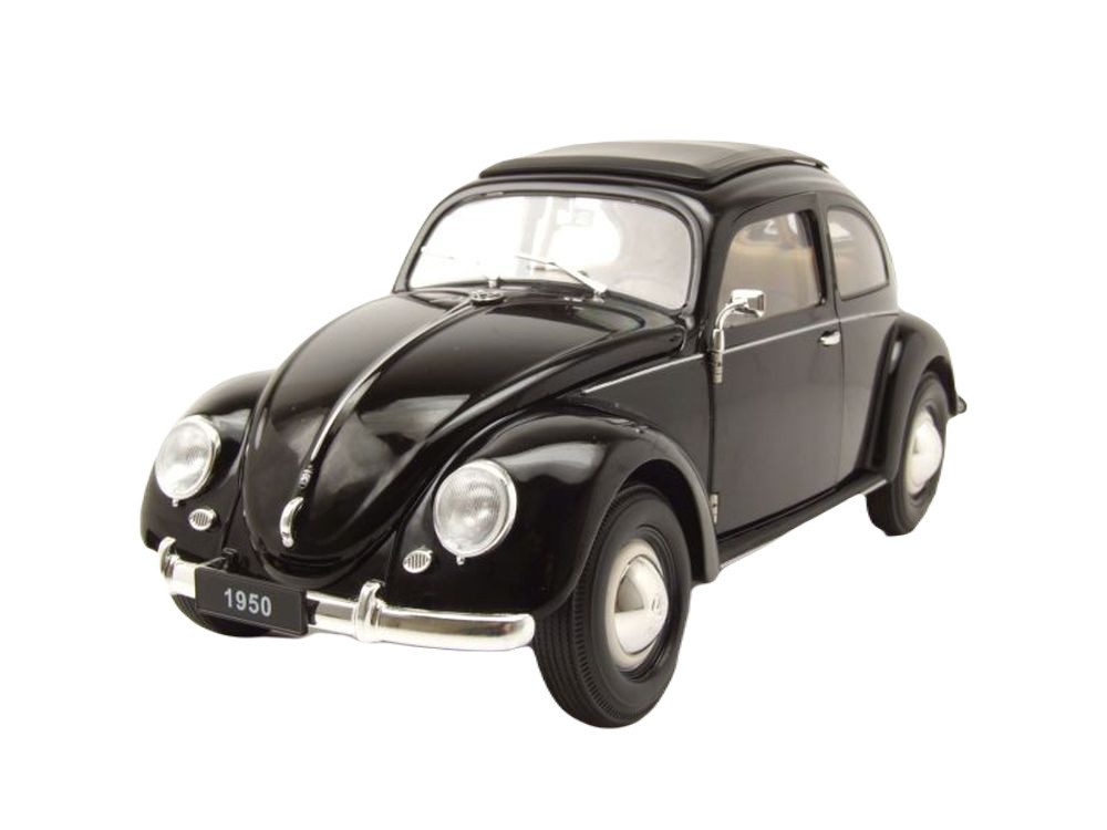 Welly Modellauto VW Käfer Brezelkäfer 1950 schwarz, Maßstab 1:18