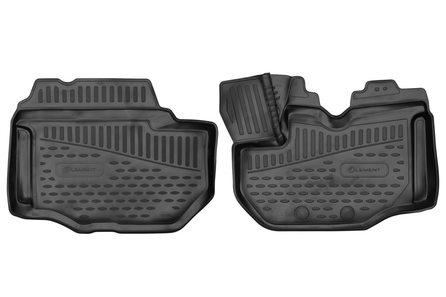 LEMENT Auto-Fußmatten 3D-Gummimatten passend für Toyota Quantum, ab 2004, vorne, RHD, AU (2 St), für Toyota Quantum Pkw, Passgenau