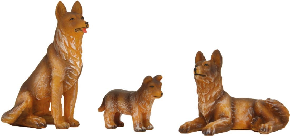 FADEDA Tierfigur 3x FADEDA Schäferhundfamilie, Höhe in cm: 5,1