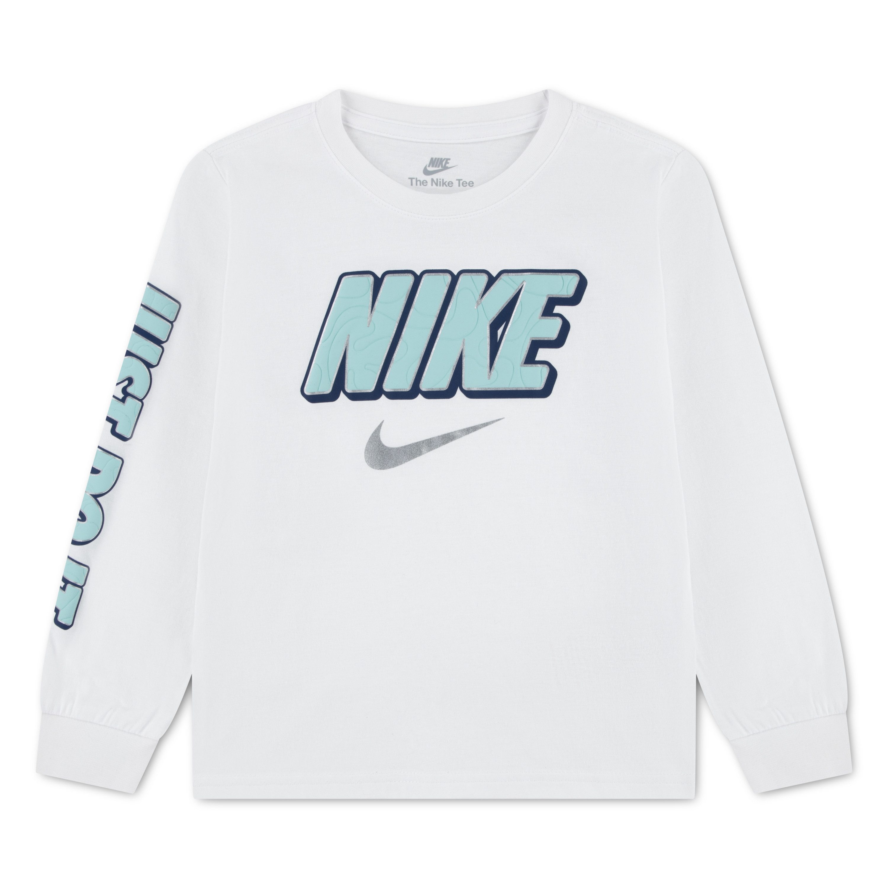 Nike Sportswear Langarmshirt NKB B NSW FROSTED FUTURA LS TE Langarmdesign, mit Rundhalsausschnitt, aus Jersey