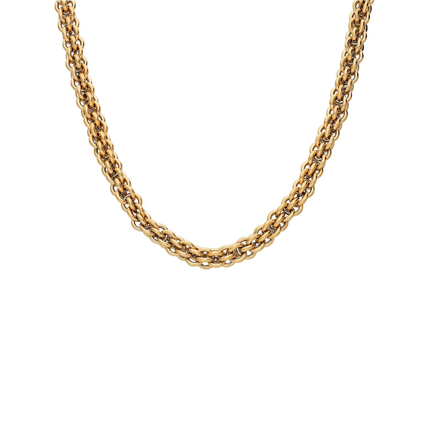 LUCARDI Kette ohne Anhänger Halskette - Stahl - Gold - Damen