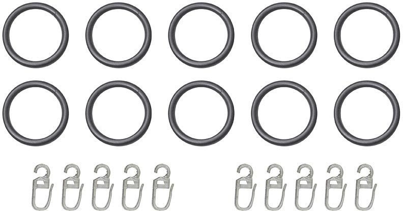 indeko Gardinenring, Gardinenstangen, (Set, 10-St., mit Faltenlegehaken), f günstig online kaufen