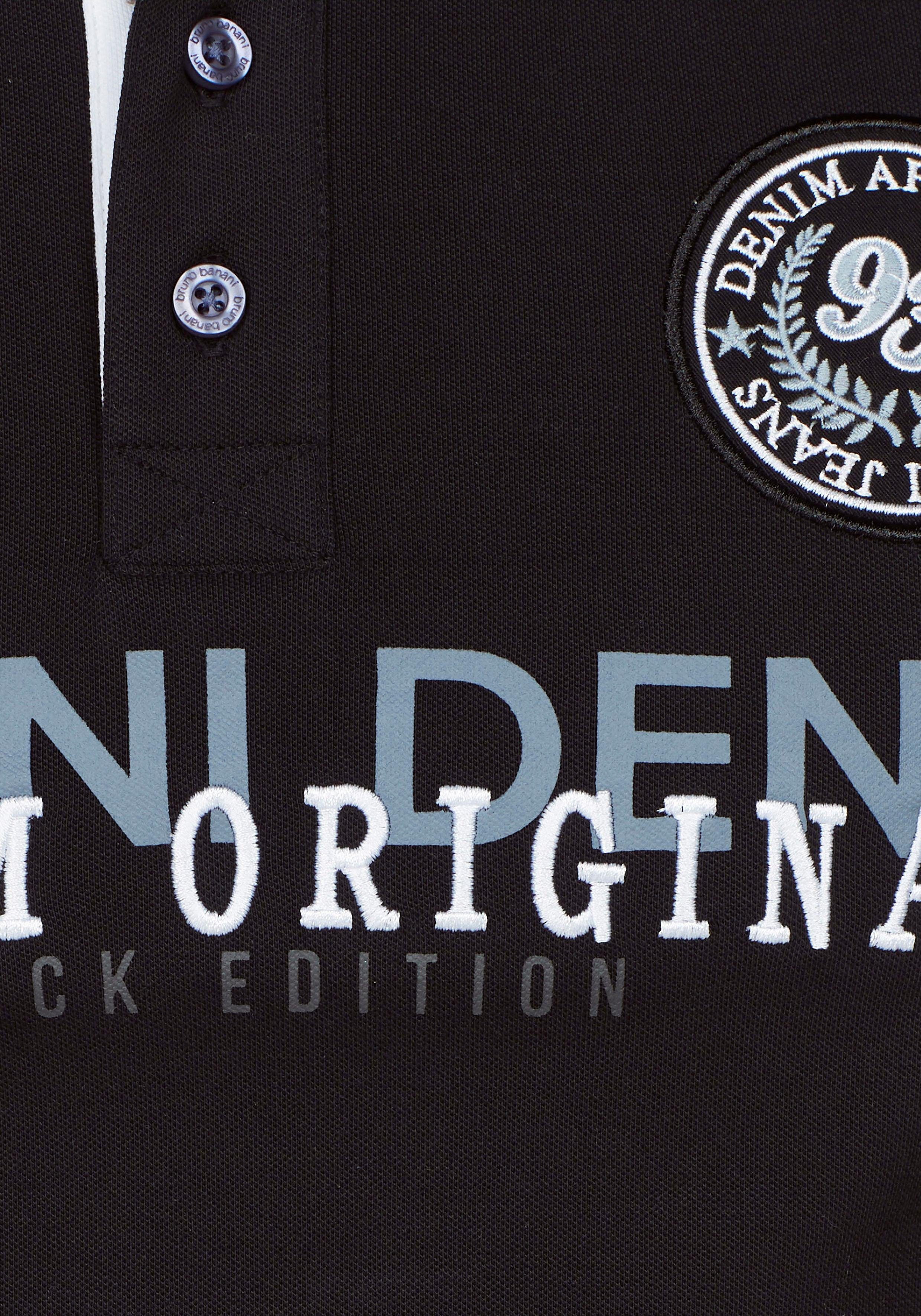 Bruno Banani Poloshirt Kurzarm, körpernahe Passform, Polokragen, aus Baumwollmischung
