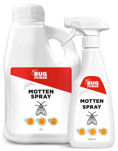 BugPower Insektenspray Motten Spray gegen Kleider- & Lebensmittelmotten, 2500 ml, 1-St.