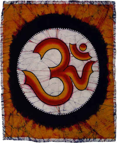 Wandteppich »Handgemaltes Batikbild, Wandbehang, Wandbild -..«, Guru-Shop, Höhe 52 mm