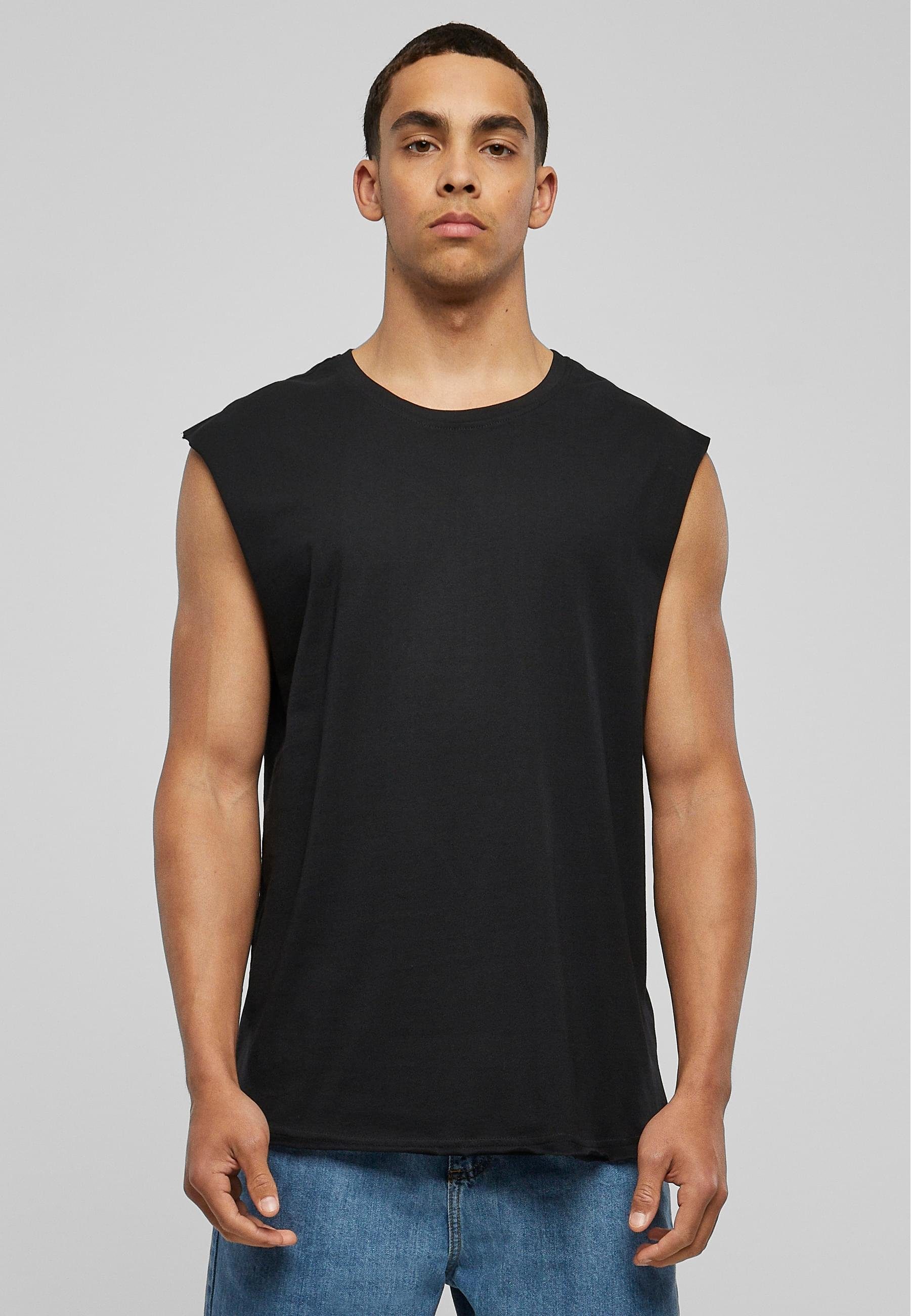 Herren black Tee Edge (1-tlg) Open T-Shirt CLASSICS URBAN Sleeveless