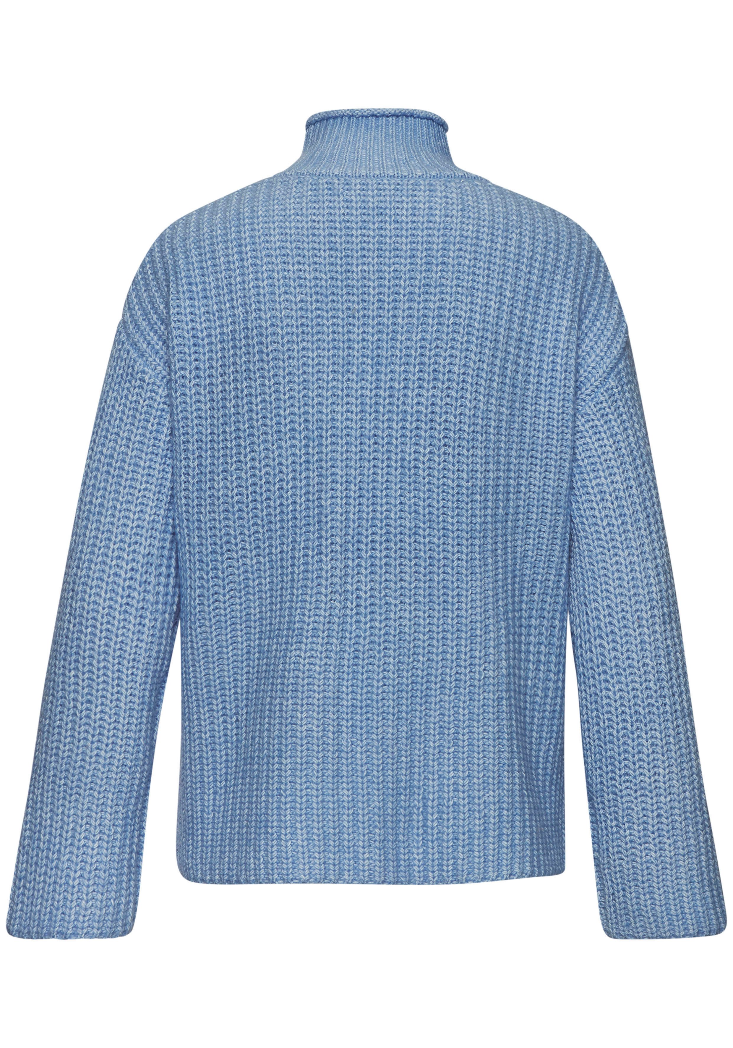 Buffalo Stehkragenpullover in Melange-Optik, warmer Strick