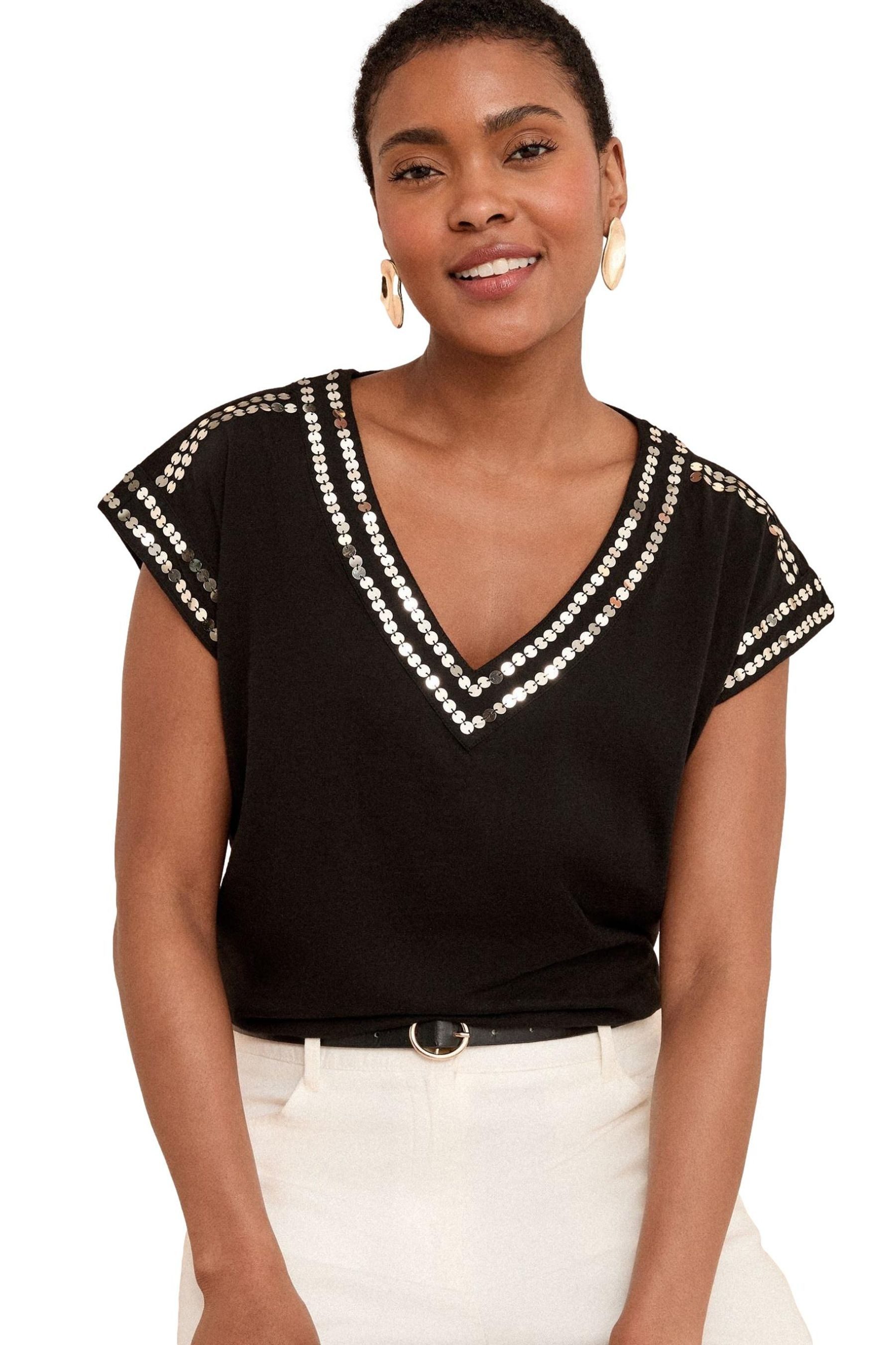 Love & Roses V-Shirt Love & Roses T-Shirt aus Jersey, Regular (1-tlg) günstig online kaufen