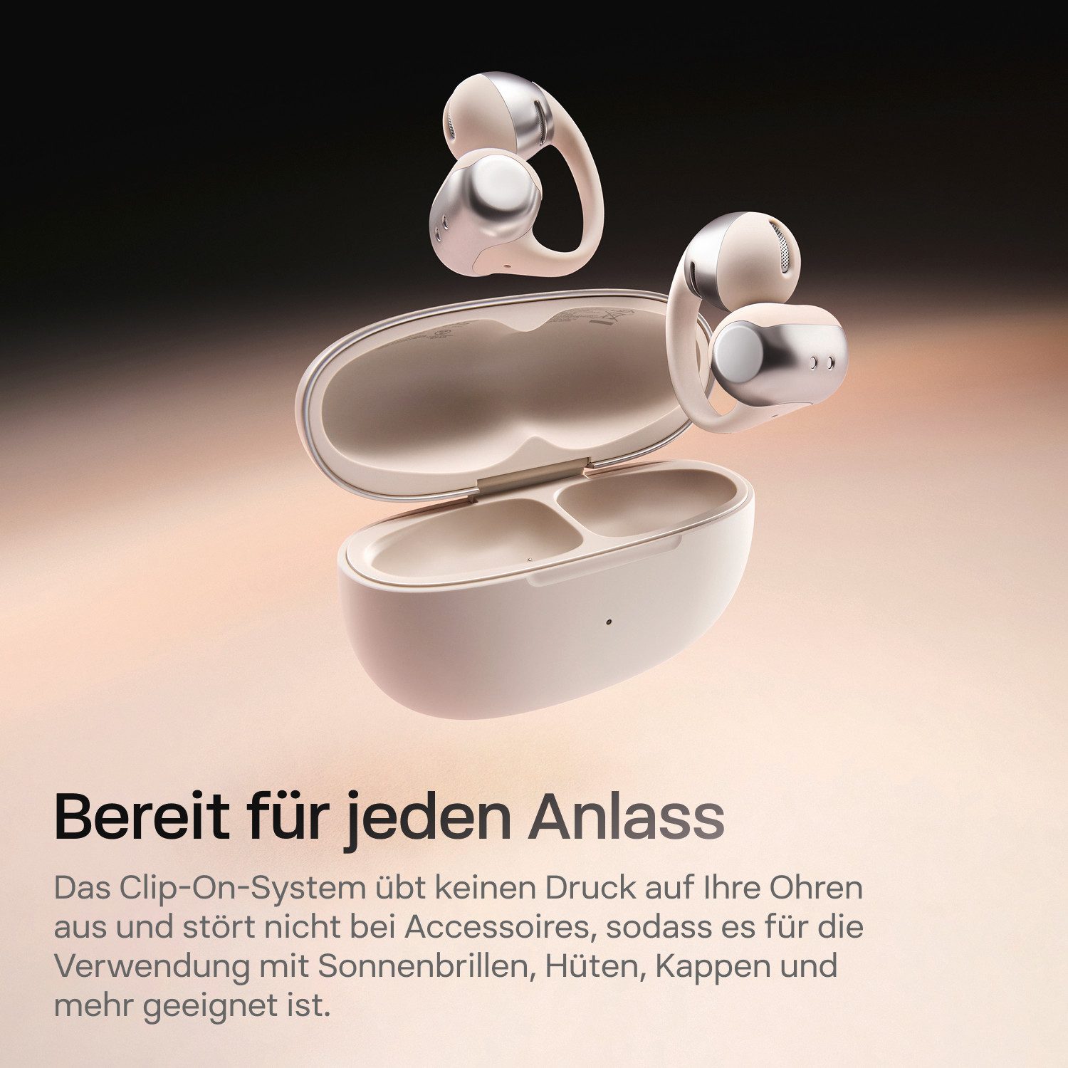 Shokz Shokz OpenDots ONE Bluetooth-Kopfhörer (Active Noise Cancelling (ANC), Open-Ear)