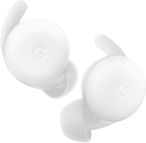 Google In-Ear-Kopfhörer A-Series Assistant, Pixel Bluetooth) (Freisprechfunktion, Google Buds Rauschunterdrückung, wireless weiß