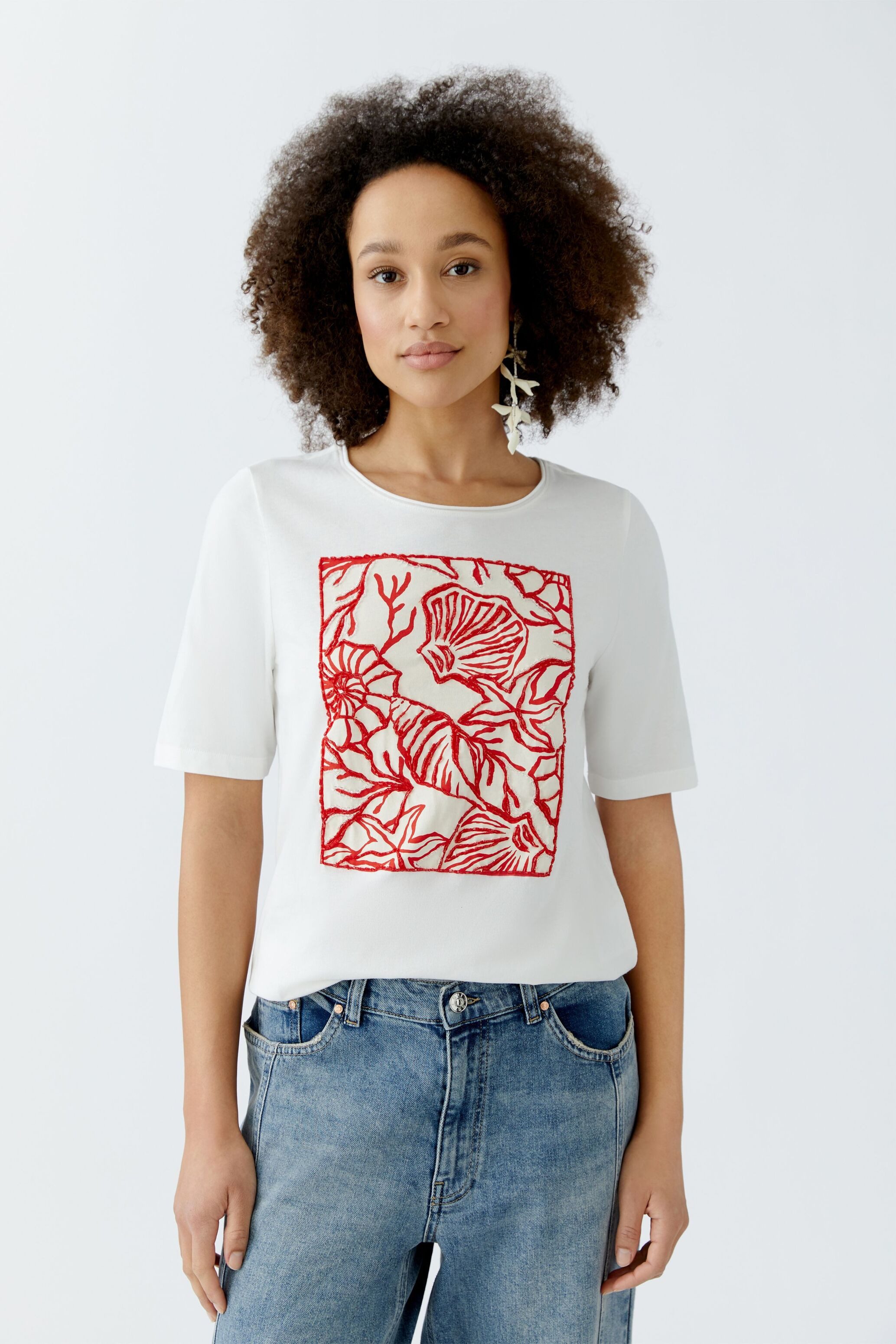 Oui T-Shirt T-Shirt 100% Biobaumwolle günstig online kaufen
