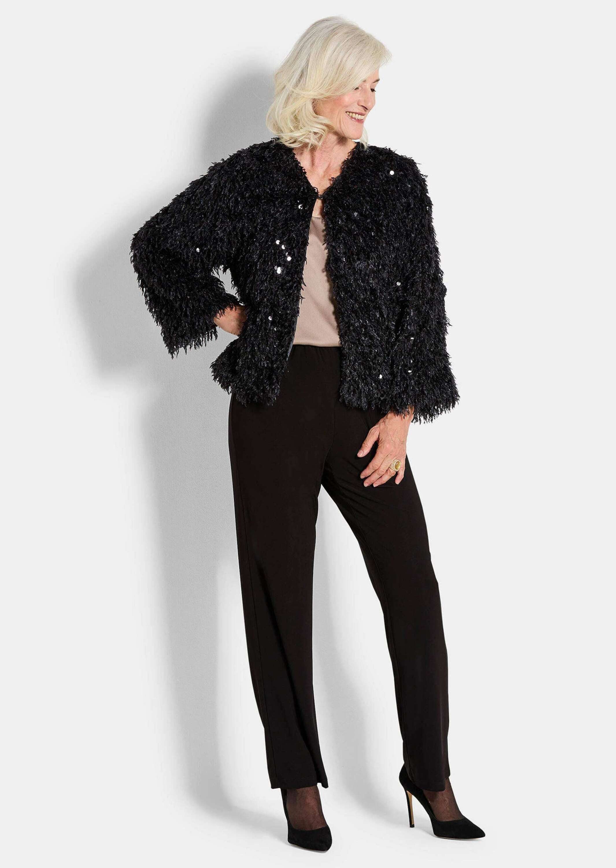 GOLDNER Outdoorjacke Jacke in Feder-Optik mit Pailletten günstig online kaufen