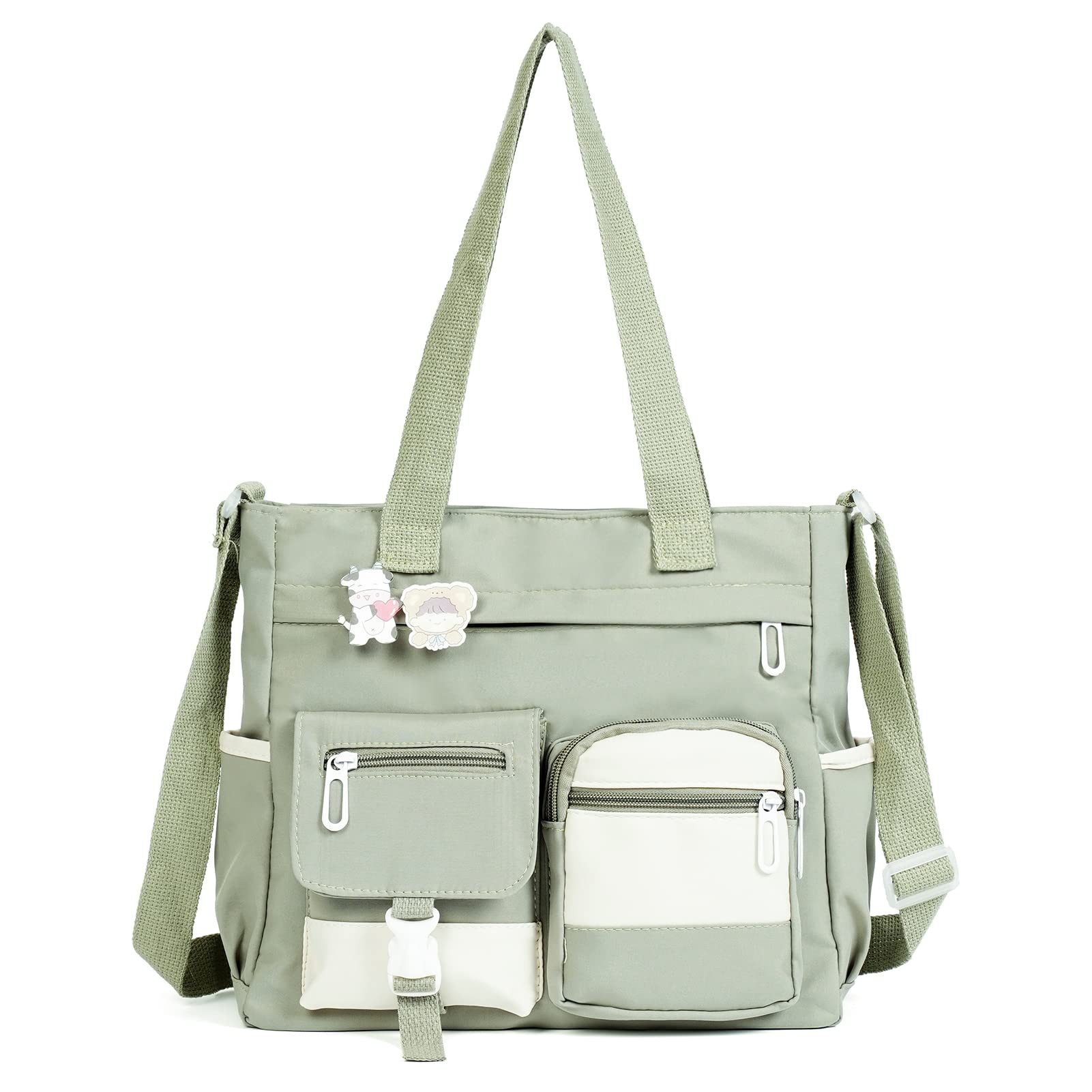 FOUORTUNATE-BEE Umhängetasche Umhängetasche für Damen, Mädchen Schultertasche mit Laptopfach, Niedliche Handtasche für Schule, Reise, Arbeit, Shopping und Sport