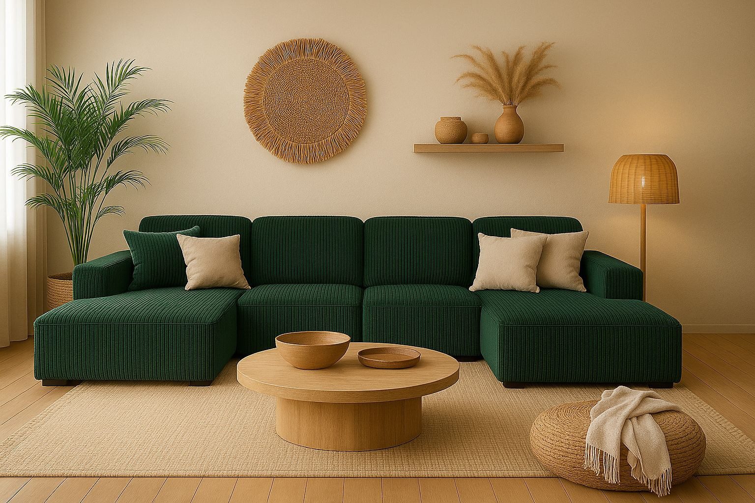 Kaiser Möbel Ecksofa Cursal U-Form – großes modulares Sofa aus hochwertigem, modulares System, U-Form, tiefe Sitzfläche