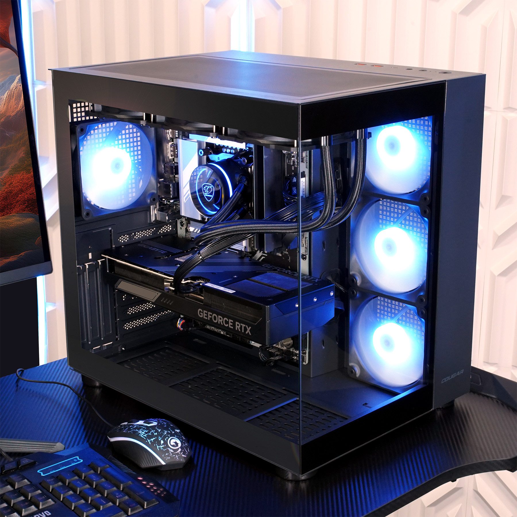 Cougar FV150 BK 7511 Intel Core Ultra 5 245KF RTX 5060Ti 32GB DDR5 1TB SSD Gaming-PC (Intel Core Ultra 5 245KF, RTX 5060Ti, 32 GB RAM, 1000 GB SSD, Wasserkühlung, Windows 11, DDR5 RAM)